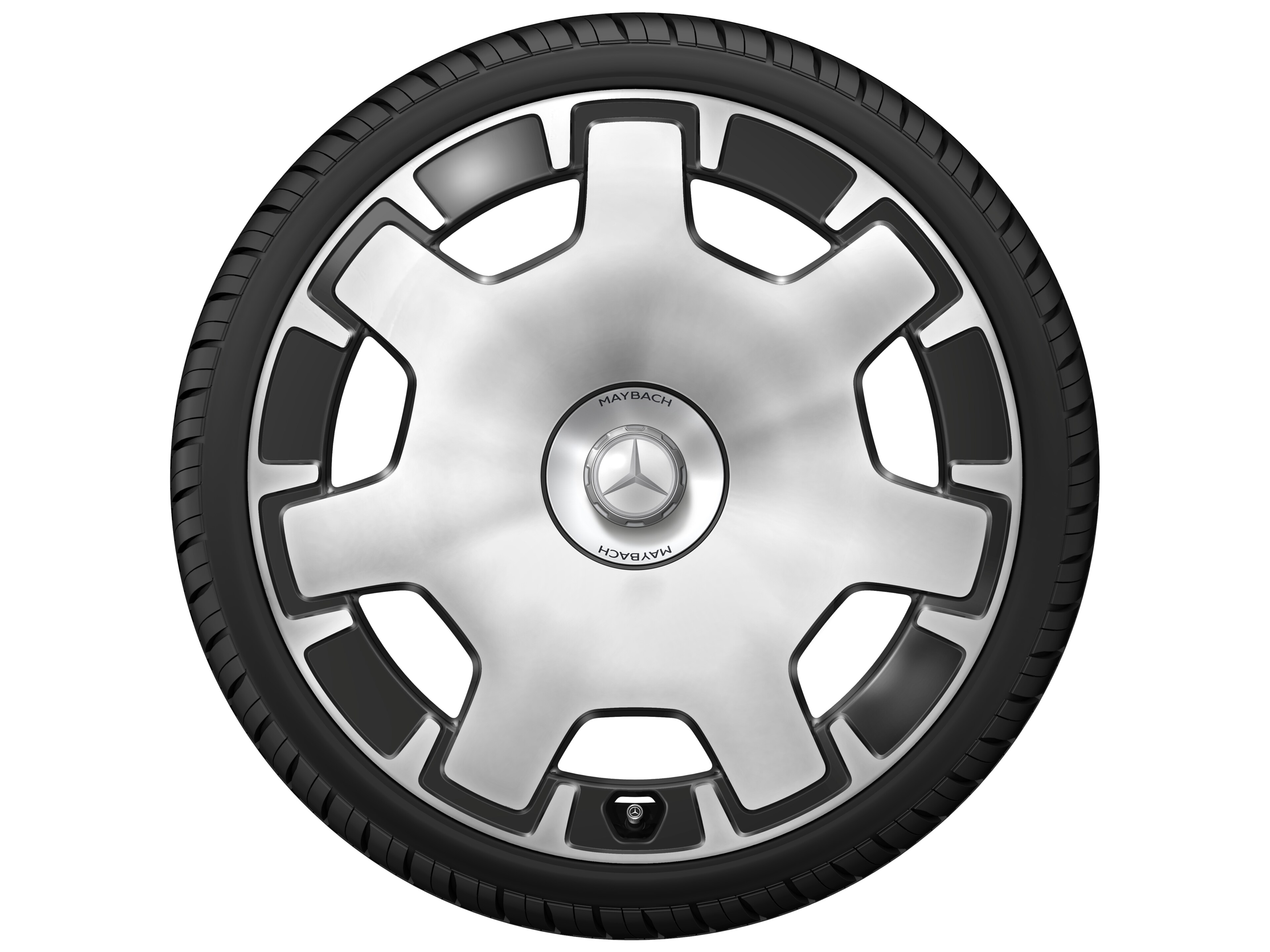 7-hole wheel, 55.9 cm (22-inch) - 9,5 J x 22 ET 27,5, black, high-sheen