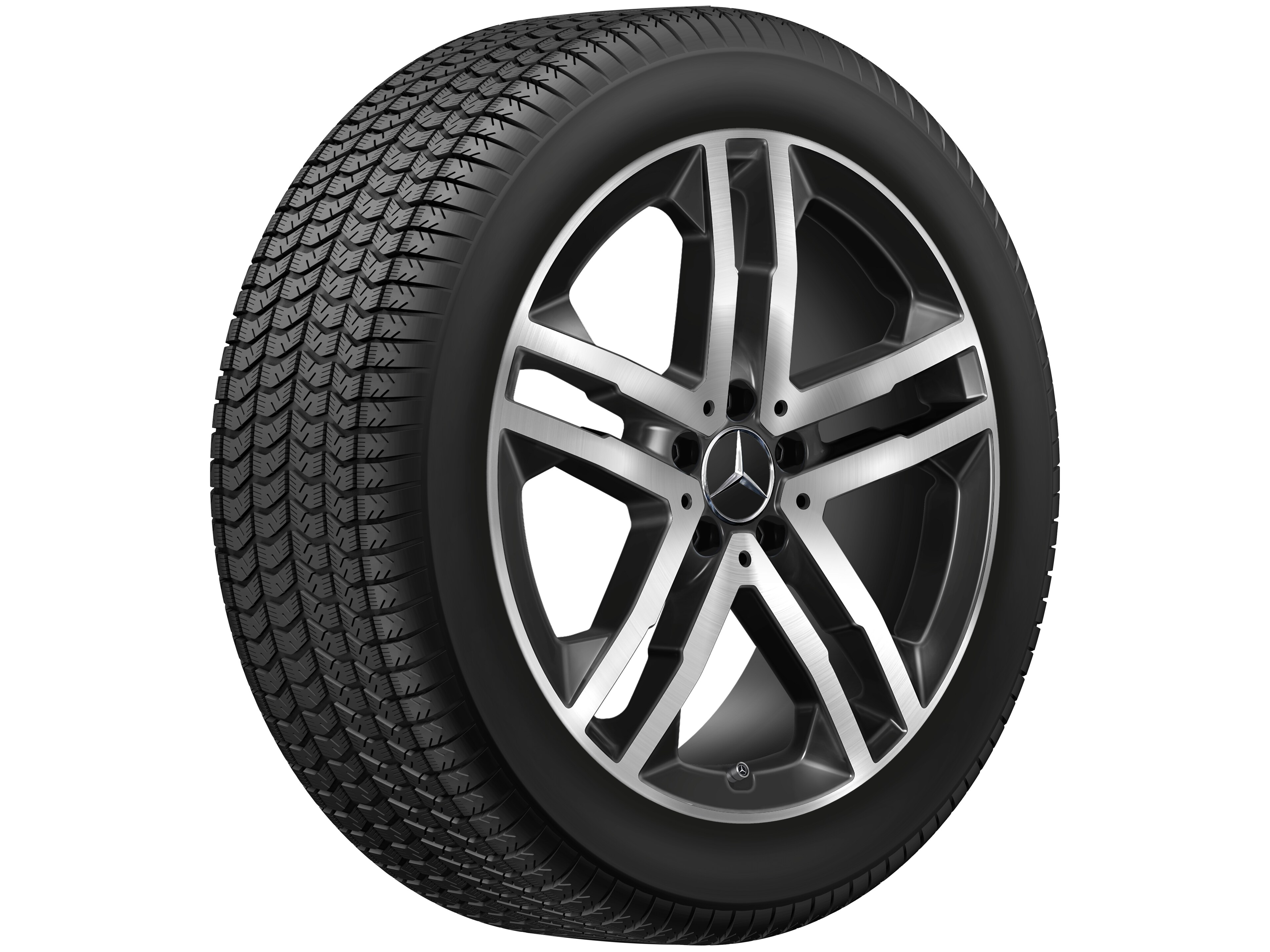 5-twin-spoke wheel, 48.3 cm (19-inch), High-sheen finish - 7,5 J x 19 ET 53, black, high-sheen