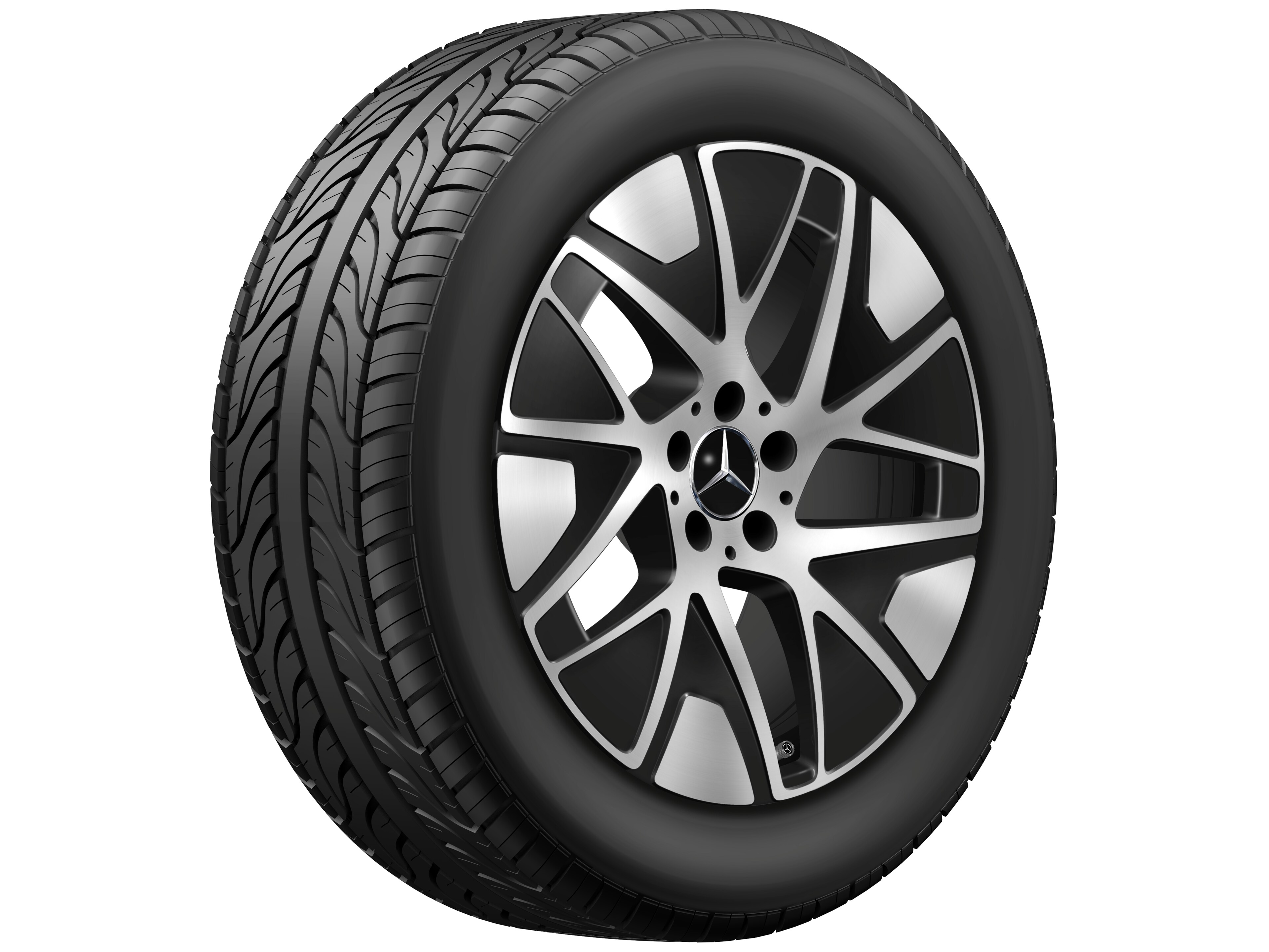 5-triple-spoke wheel, Aero, 48.3 cm (19-inch) - 9 J x 19 ET 60,2, black, high-sheen