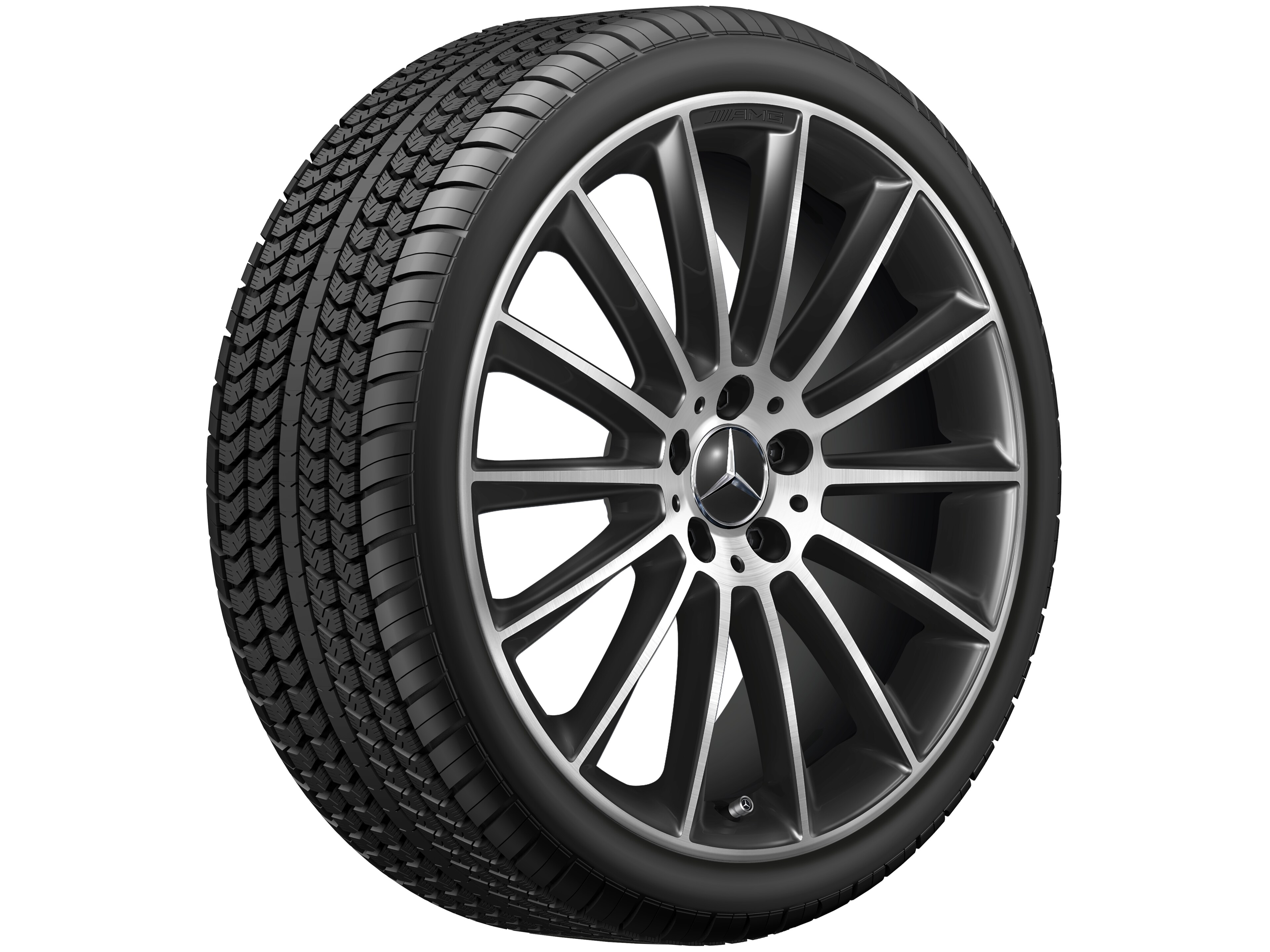 AMG multi-spoke wheel, 50.8 cm (20-inch) - 9 J x 20 ET 49, black, high-sheen