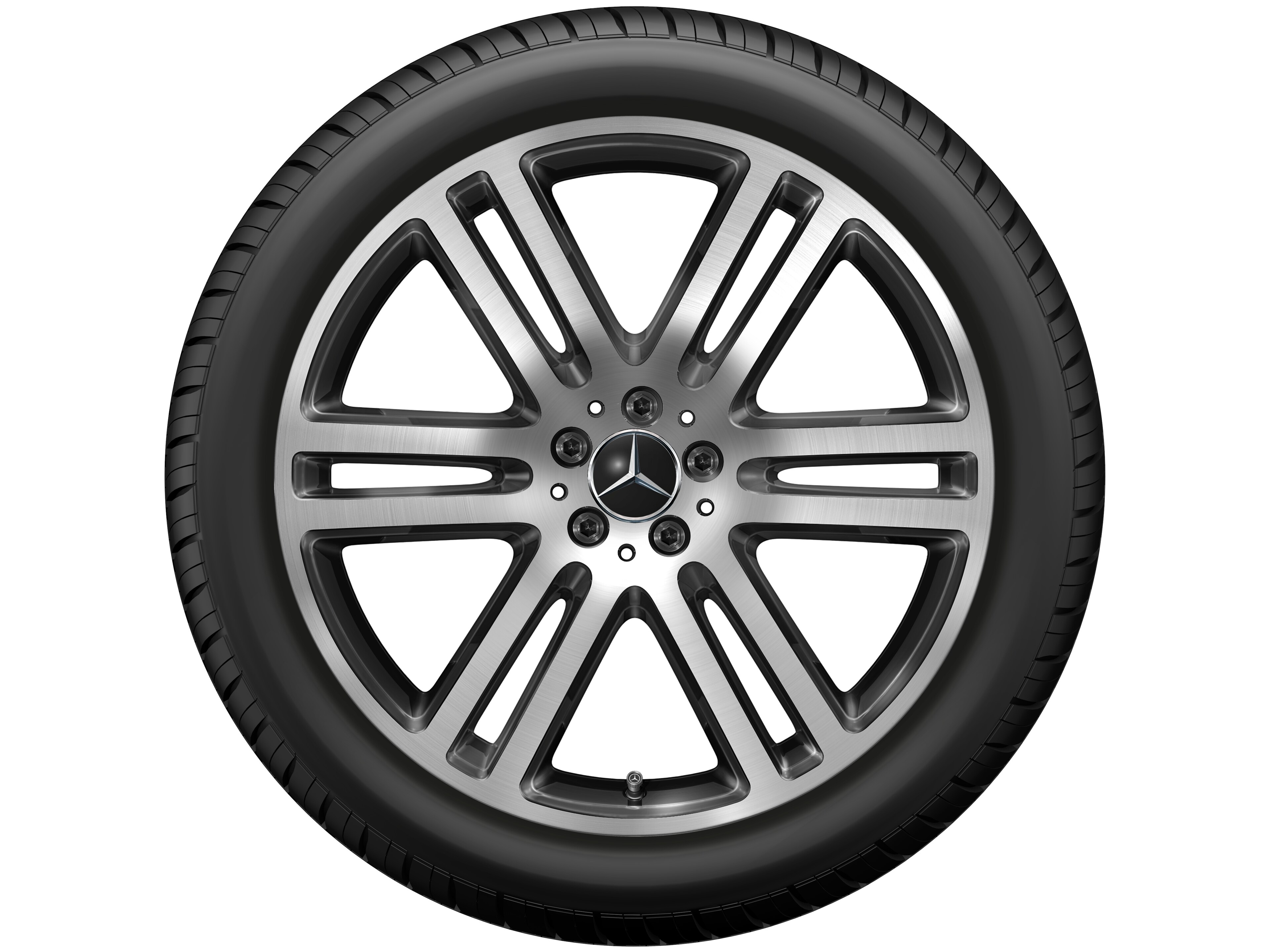 6-twin-spoke wheel, 53.3 cm (21-inch), High-sheen finish - 10 J x 21 ET 54,6, black, high-sheen