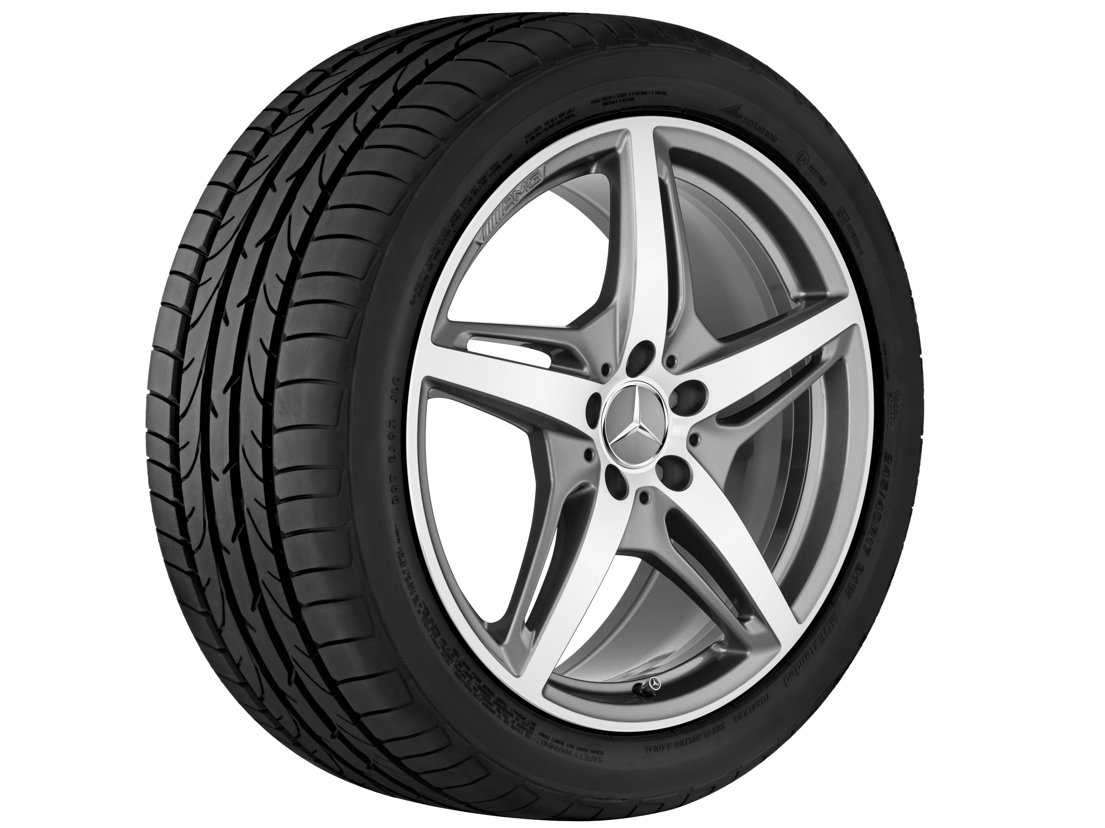AMG 5-spoke wheel, 50.8 cm (20-inch), High-sheen finish - 11 J x 20 ET 68, titanium grey, high-sheen