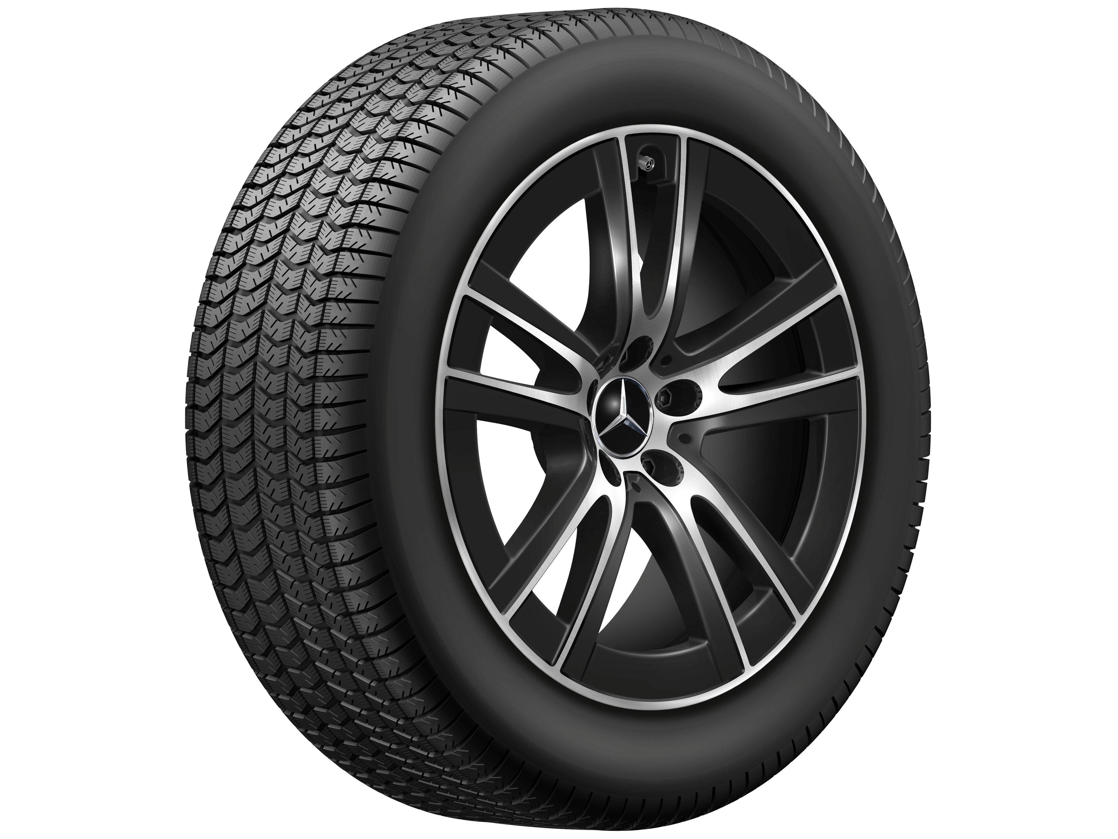5-twin-spoke wheel, Aero, 48.3 cm (19-inch), High-sheen finish - 9 J x 19 ET 30, black, high-sheen