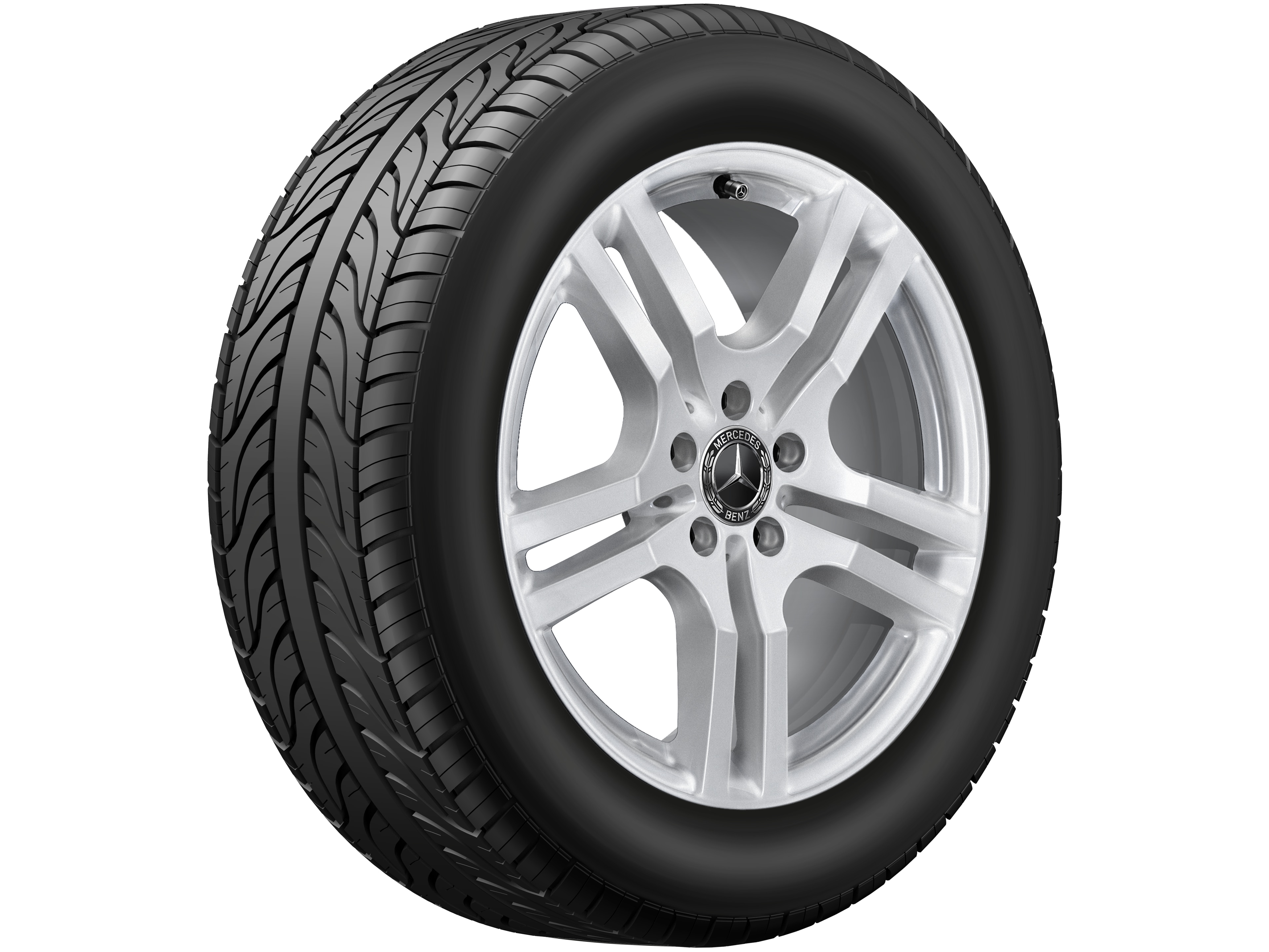 5-twin-spoke wheel, Aero, 45.7 cm (18-inch) - 7,5 J x 18 ET 53, vanadium silver, painted