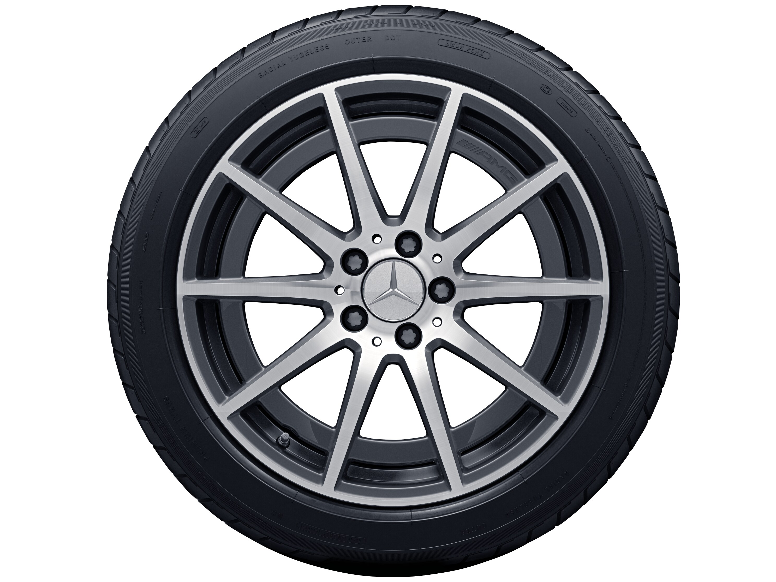 AMG 10-spoke wheel, 45.7 cm (18-inch) - 10,5 J x 18 ET 57, tantalite grey, high-sheen