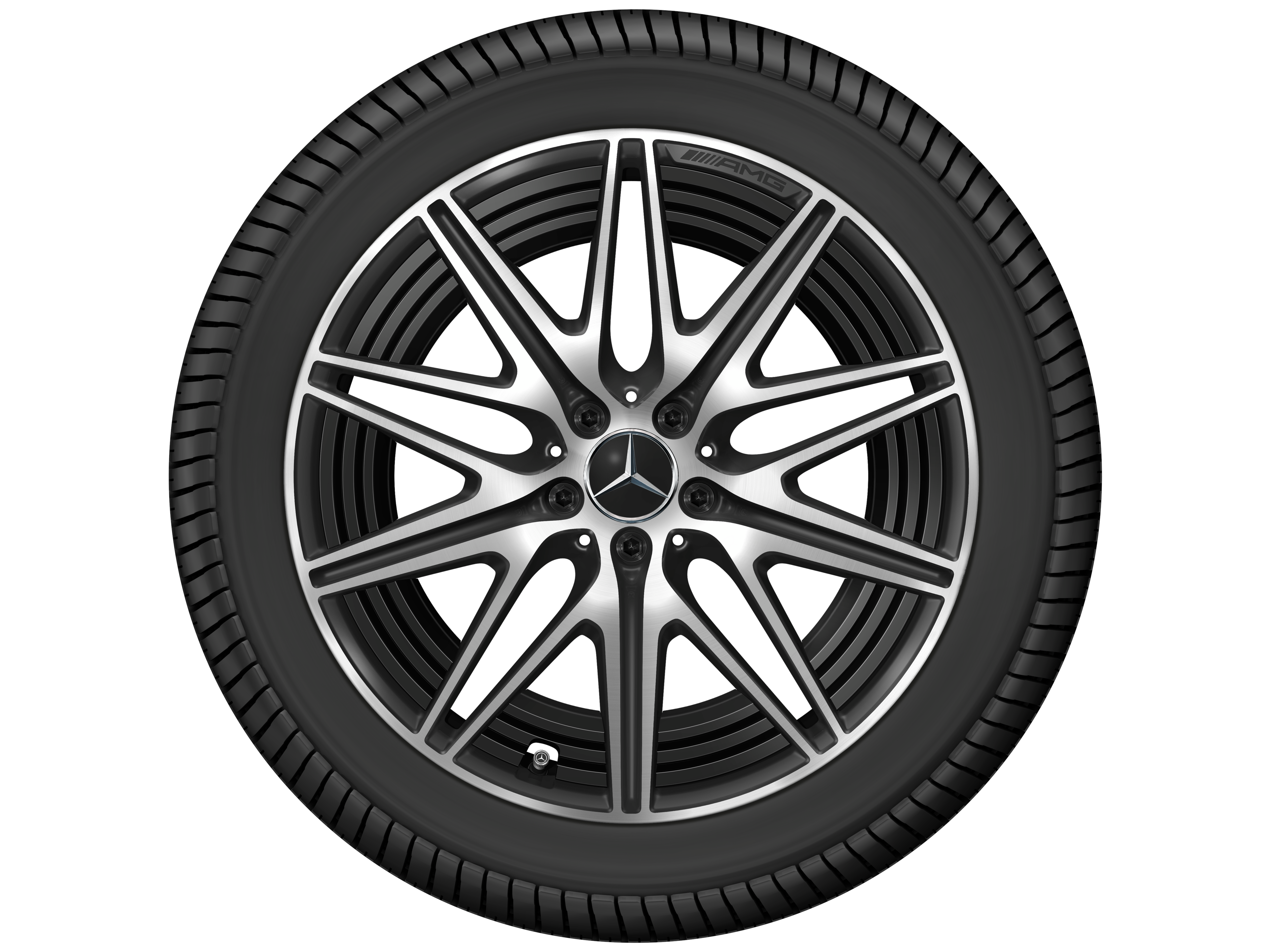AMG 10-spoke wheel, 50.8 cm (20-inch) - 10 J x 20 ET 24, matt black, high-sheen