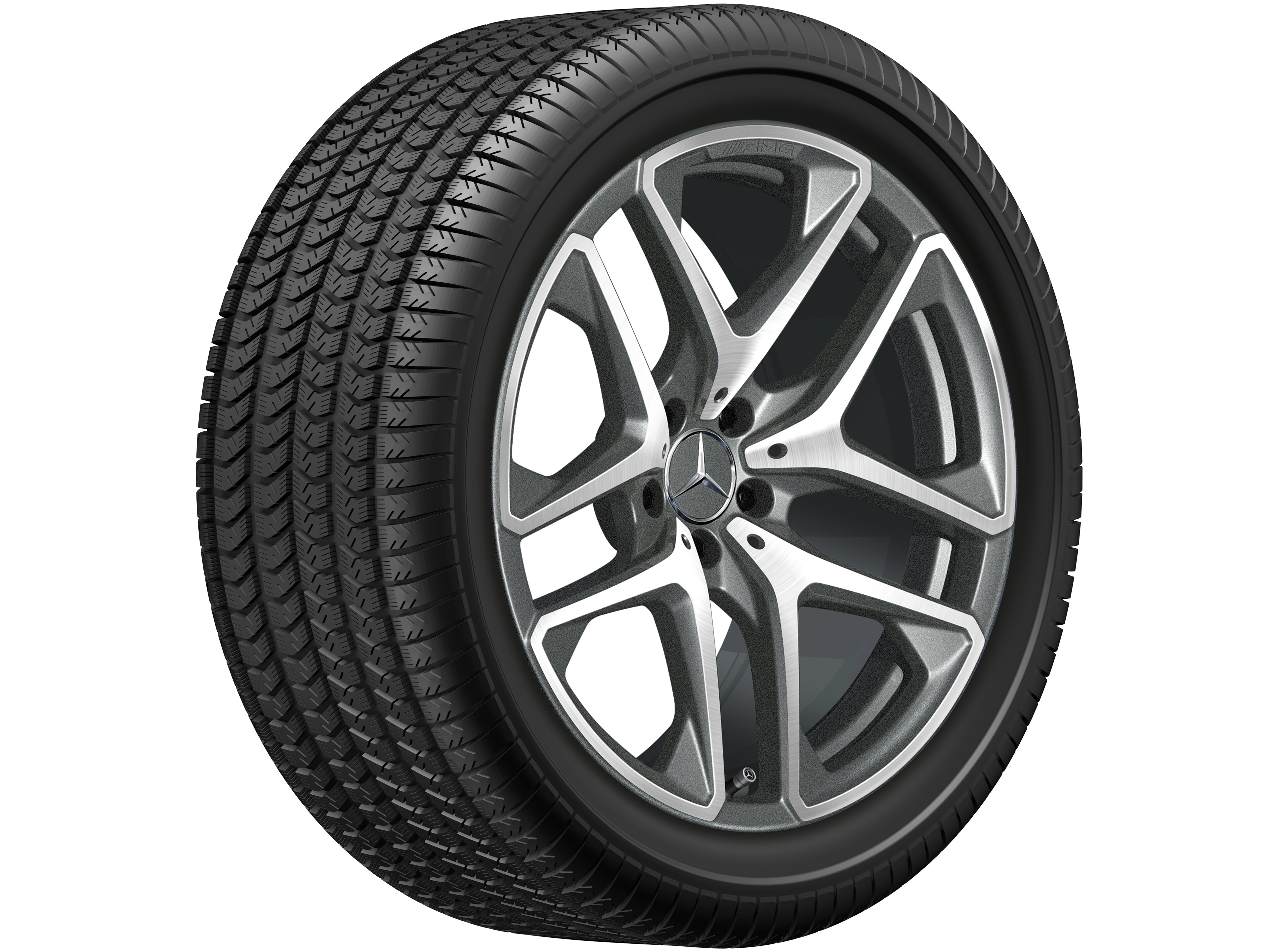 AMG 5-twin-spoke wheel, 50.8 cm (20-inch) - 9,5 J x 20 ET 30, titanium grey, high-sheen