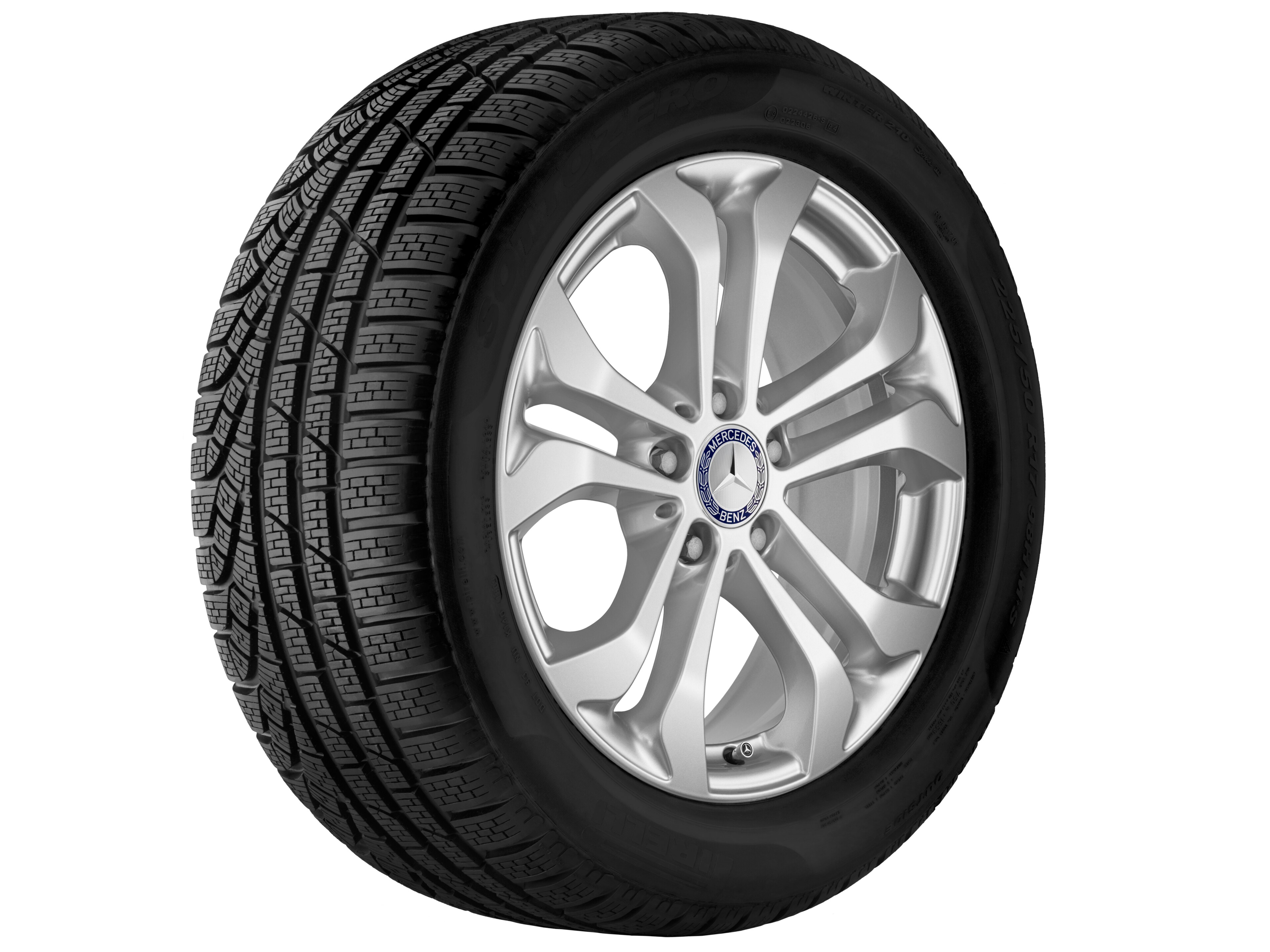 5-twin-spoke wheel, 43.2 cm (17-inch) - 7,5 J x 17 ET 36, vanadium silver, painted