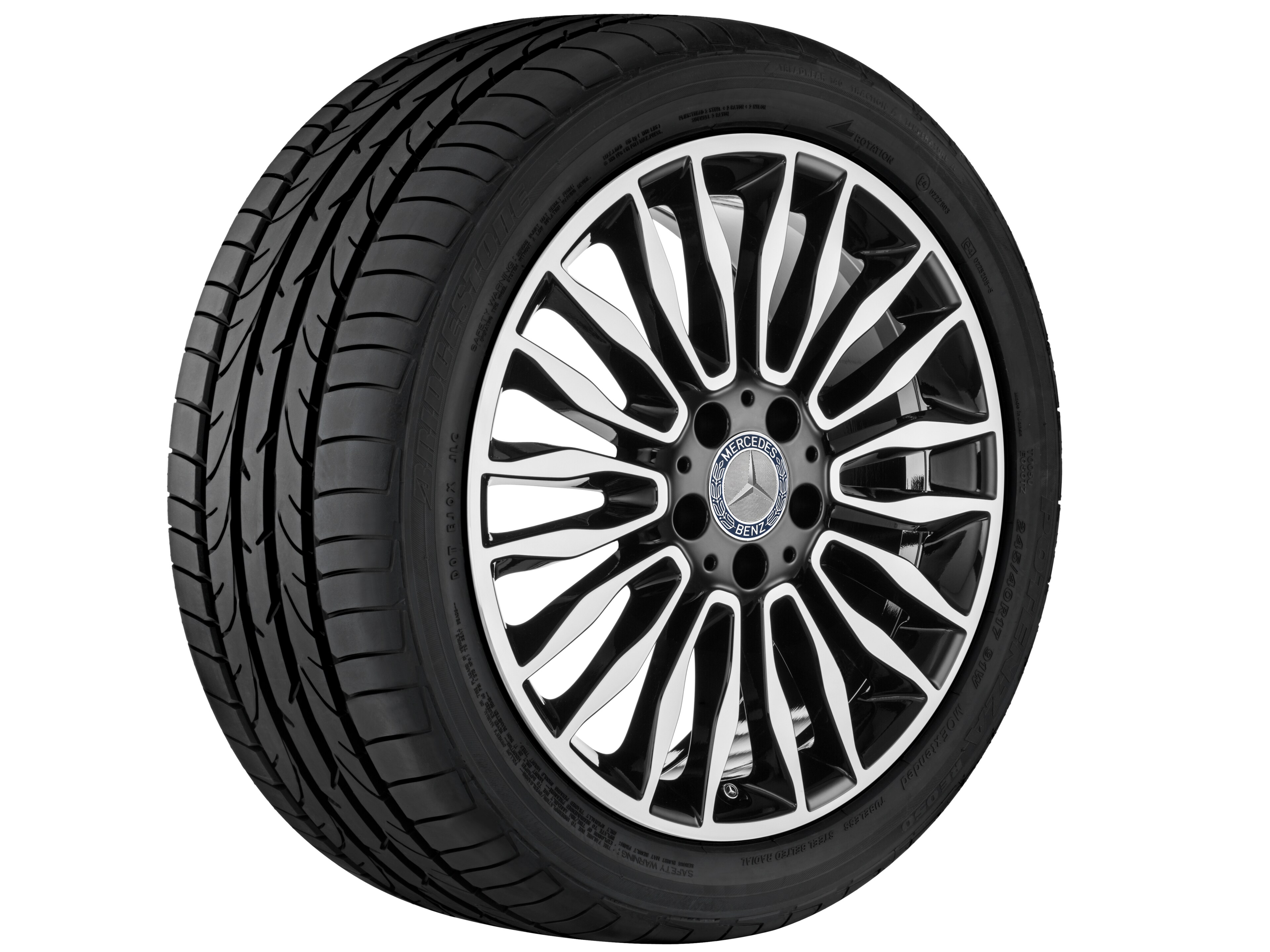 10-twin-spoke wheel, 45.7 cm (18-inch), High-sheen finish - 8,5 J x 18 ET 48, black, high-sheen