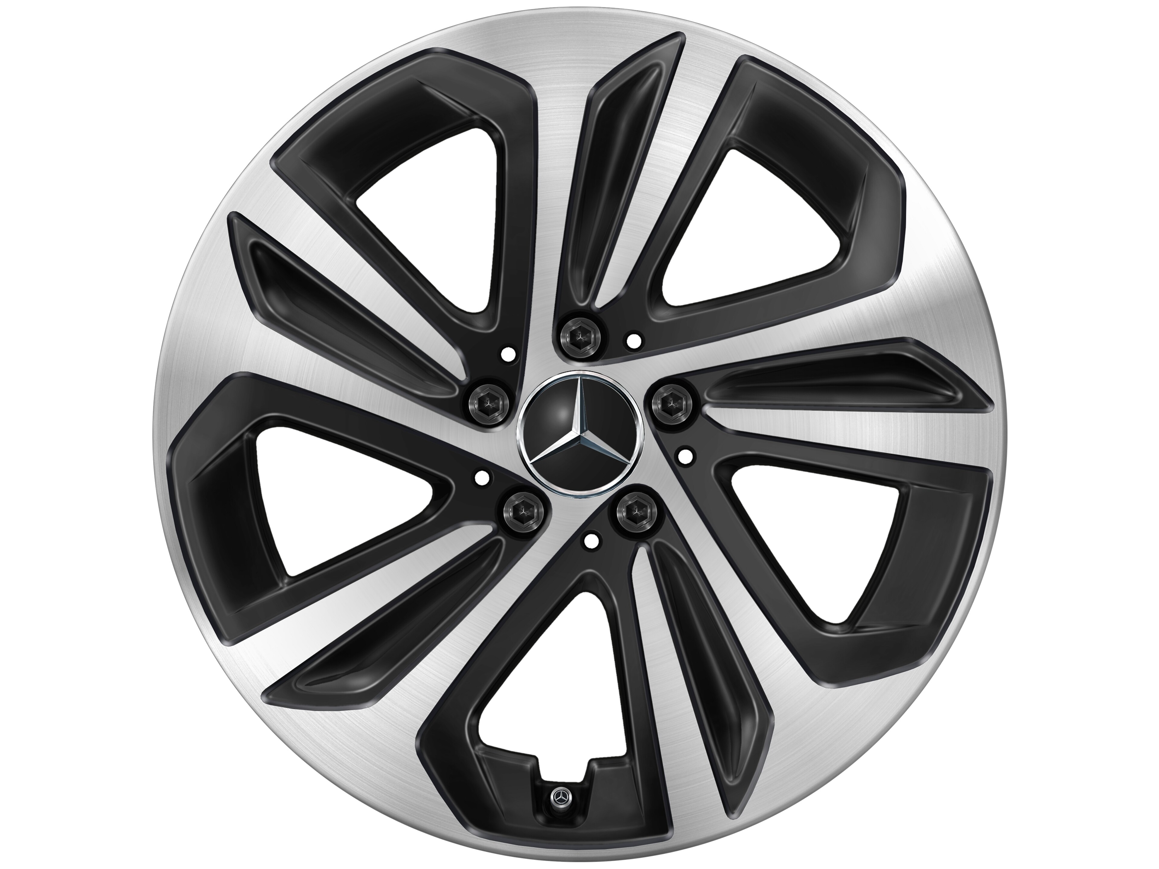 5-spoke wheel, Aero, 45.7 cm (18-inch), High-sheen finish - 7,5 J x 18 ET 49, black, high-sheen