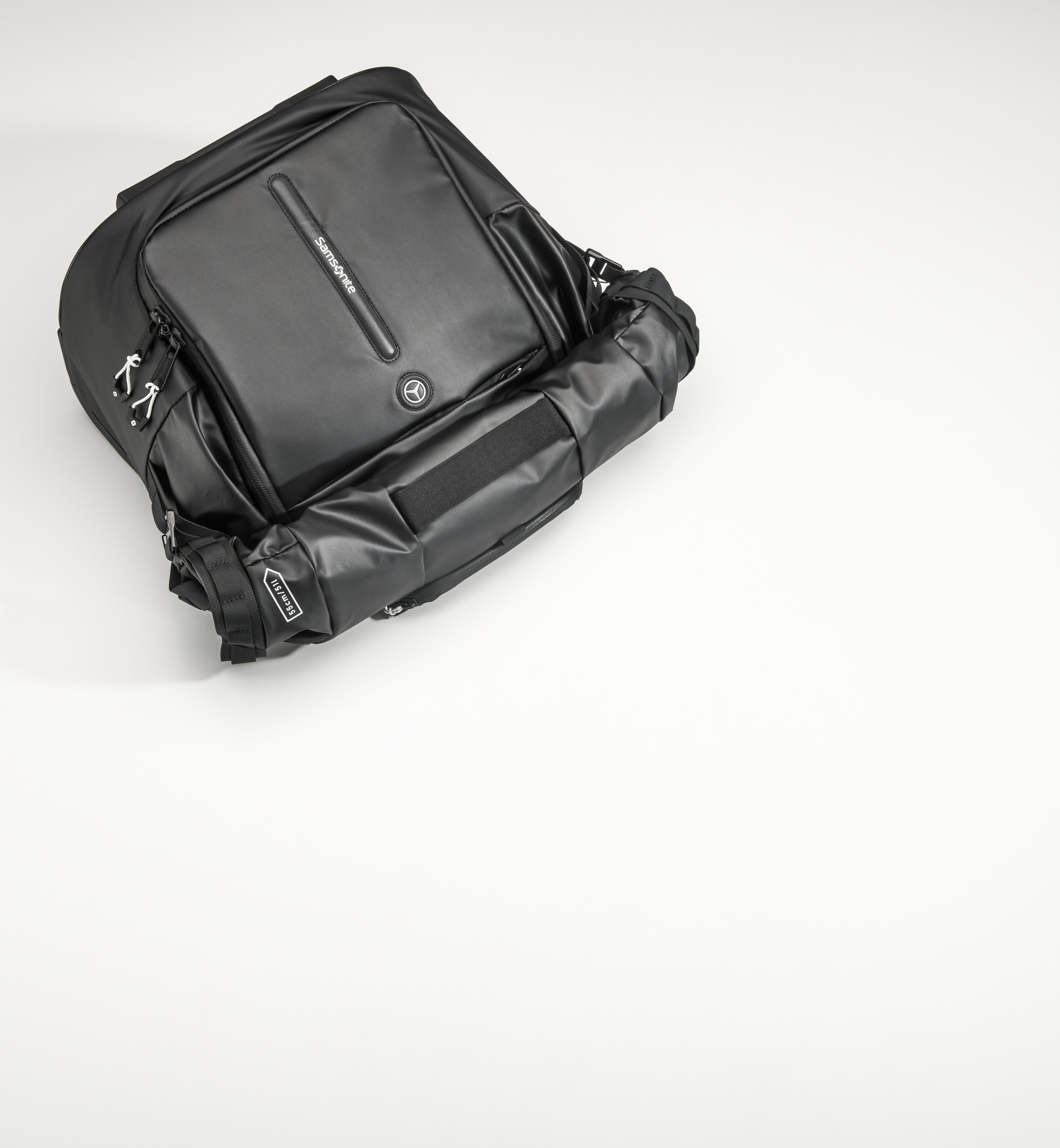 Trolley bag, folding - black, Polyamide (recycled) / Polyester, Samsonite