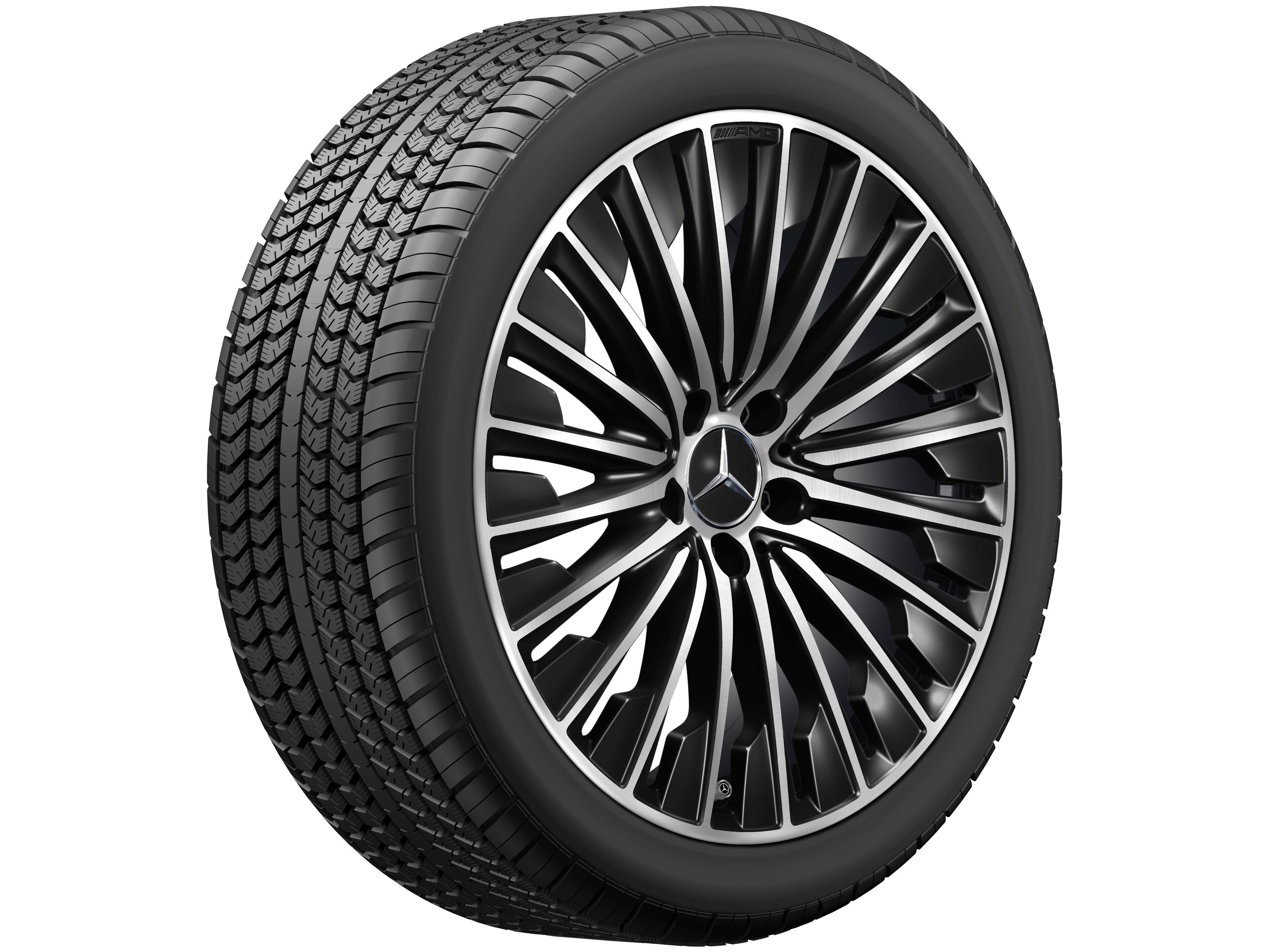 AMG multi-spoke wheel, 48.3 cm (19-inch) - 8 J x 19 ET 45,1, black, high-sheen