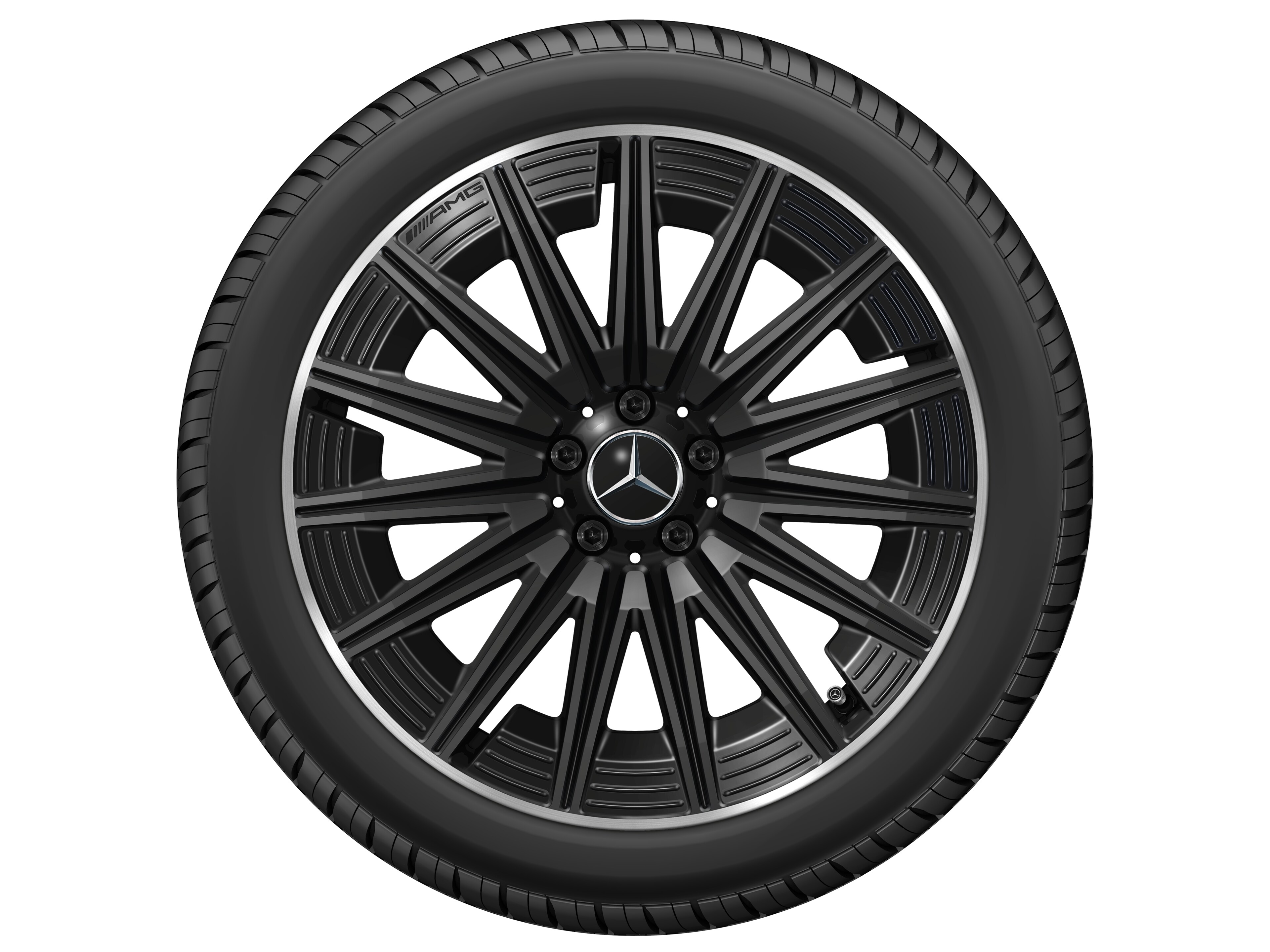 AMG multi-spoke wheel, 50.8 cm (20-inch), High-sheen rim flange - 8 J x 20 ET 48, black, high-sheen rim flange