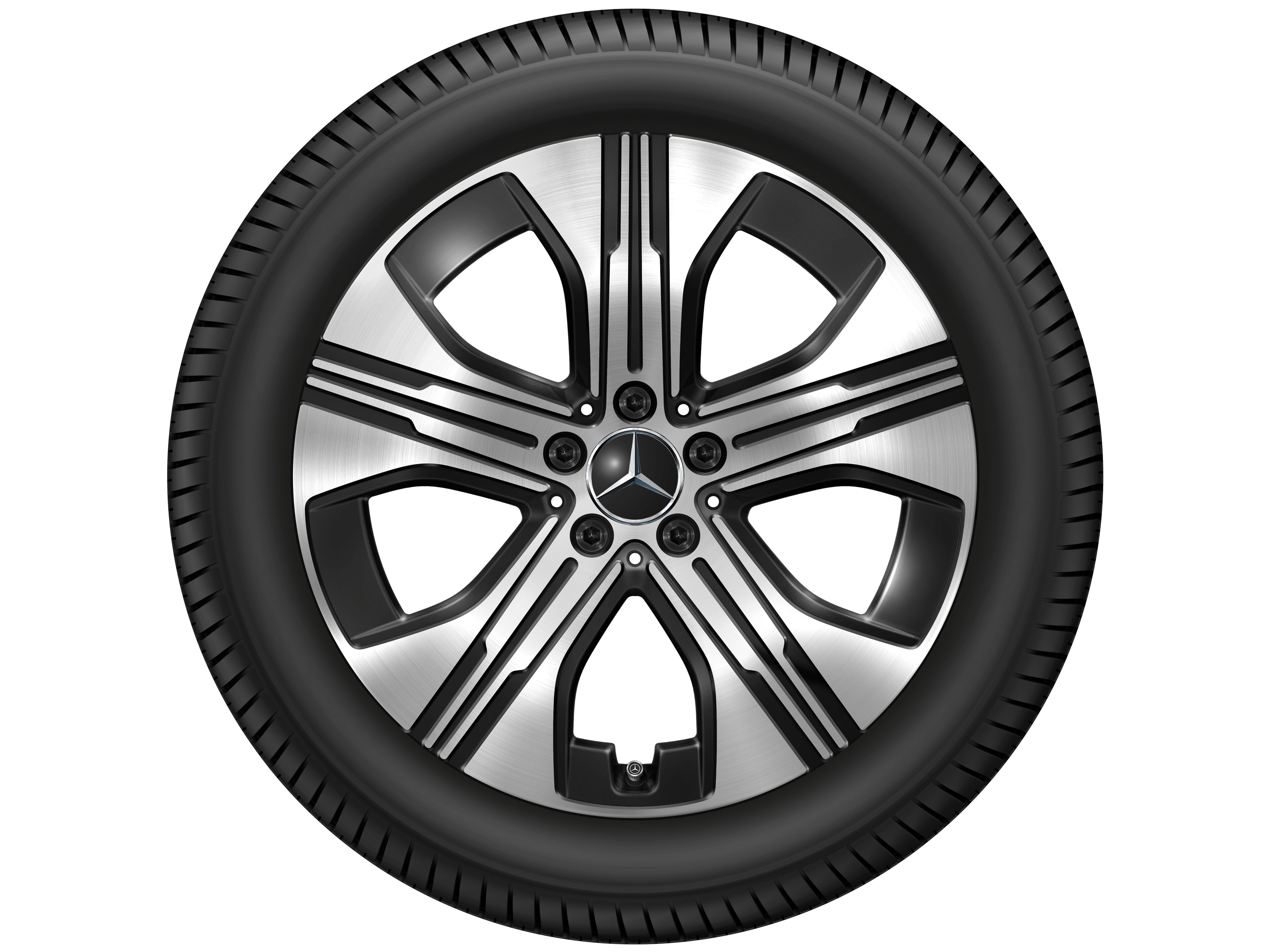 5-hole wheel, 48.3 cm (19-inch) - 7,5 J x 19 ET 53,5, black, high-sheen