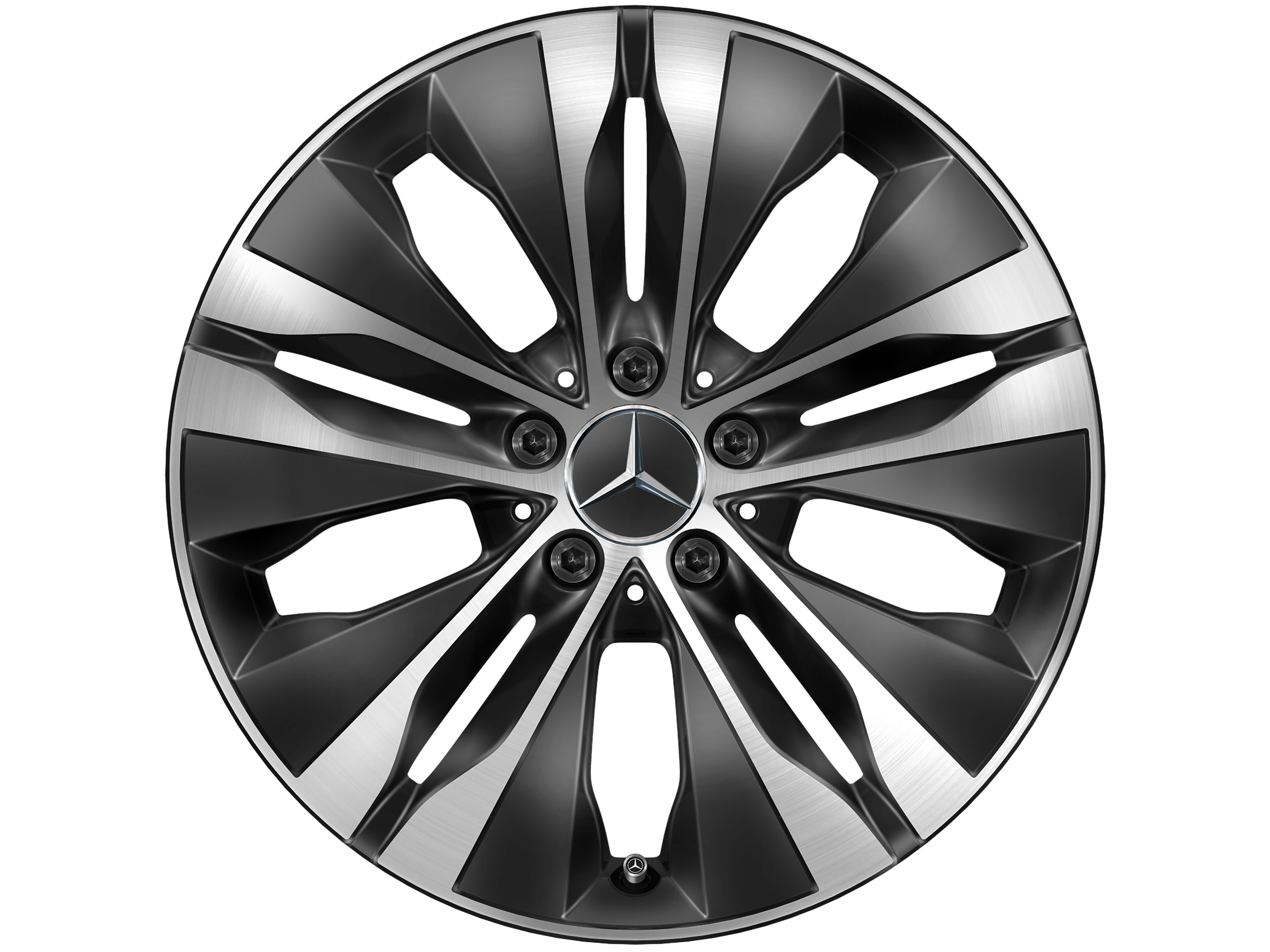 5-twin-spoke wheel, Aero, 45.7 cm (18-inch), High-sheen finish - 7,5 J x 18 ET 40, black, high-sheen