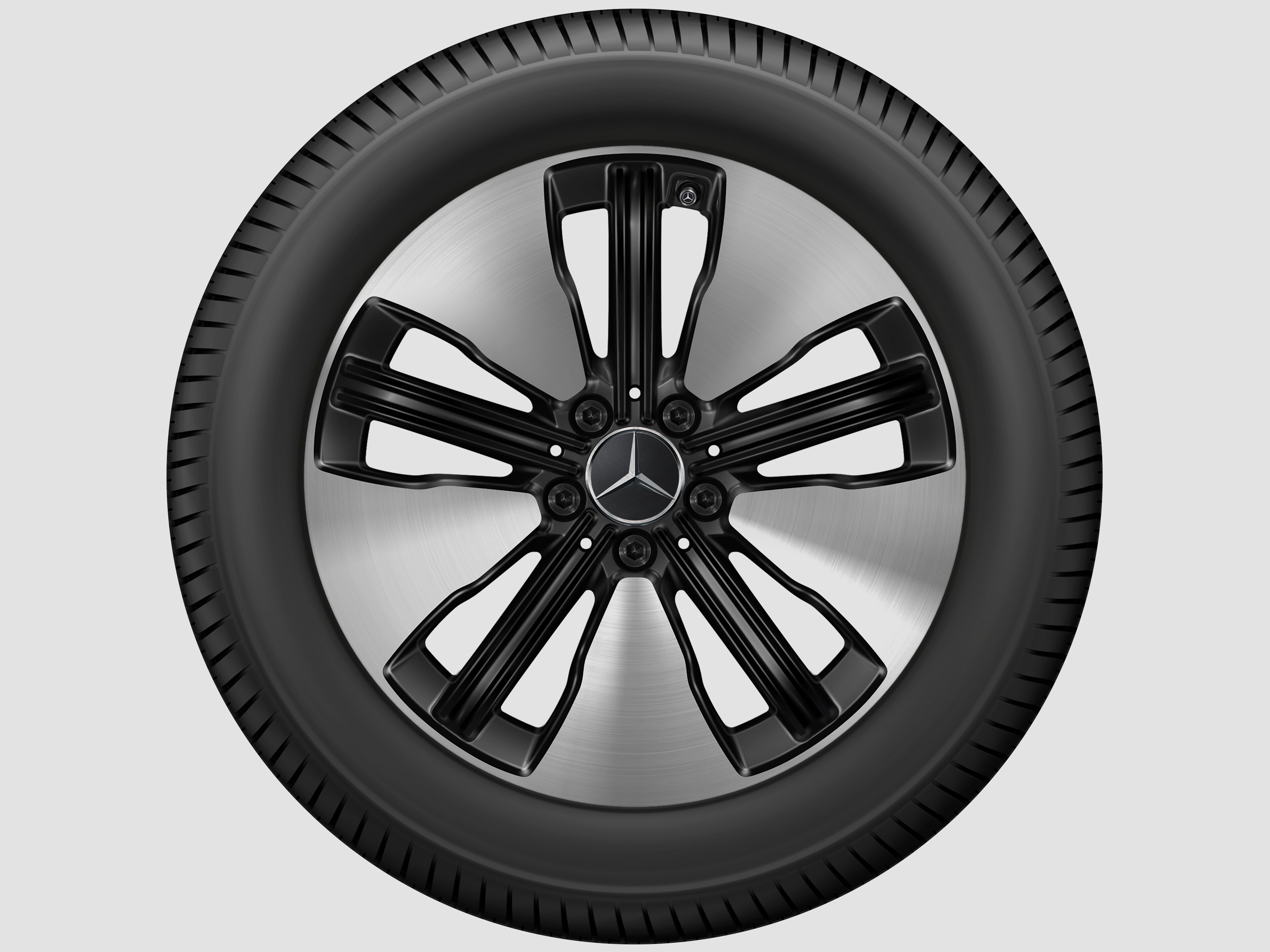 5-twin-spoke wheel, with additional spokes, 45.7 cm (18-inch), Aero - 7,5 J x 18 ET 53,5, black, high-sheen