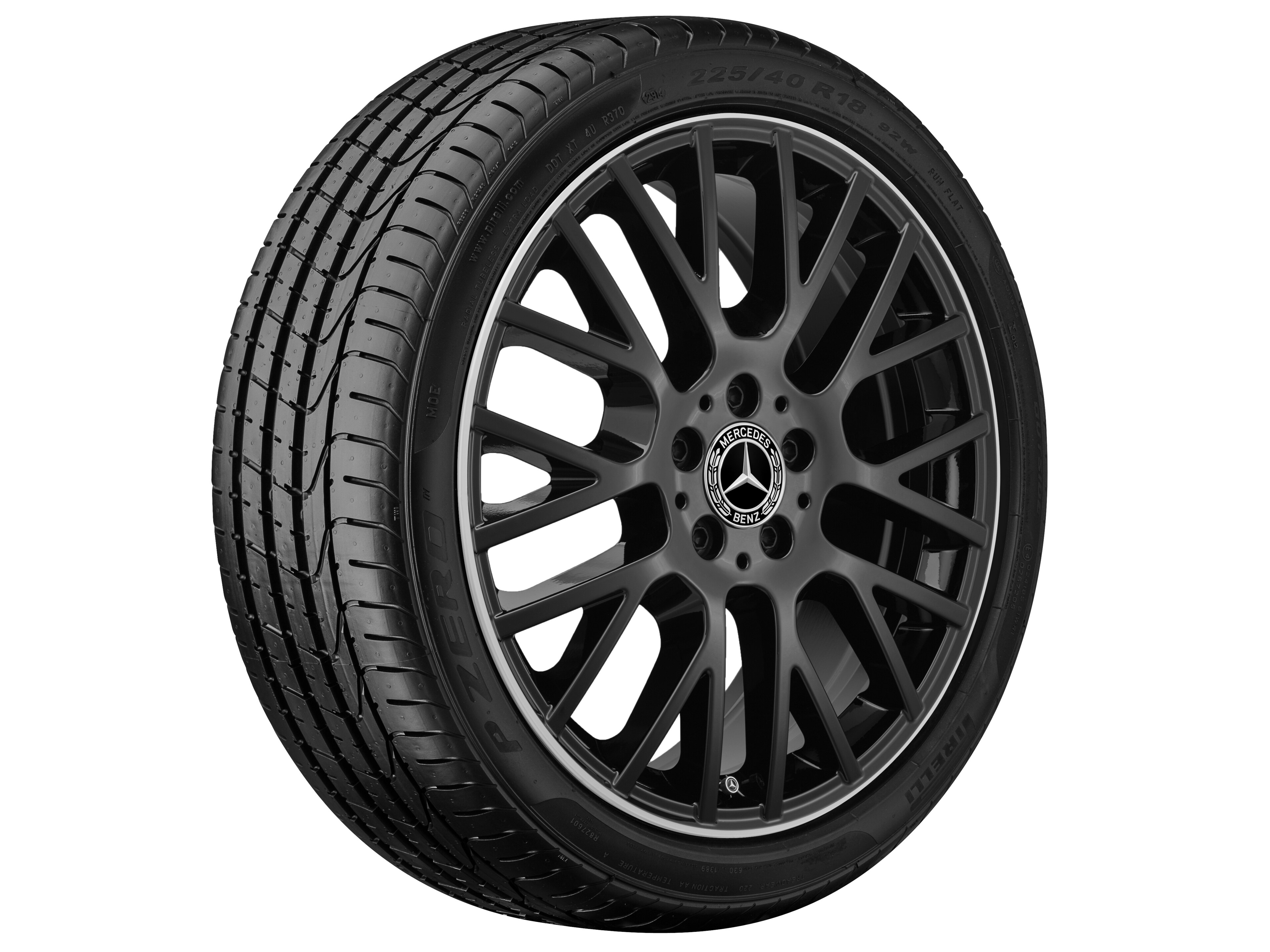 Y-spoke wheel, 48.3 cm (19-inch), High-sheen rim flange - 8 J x 19 ET 61, black, high-sheen