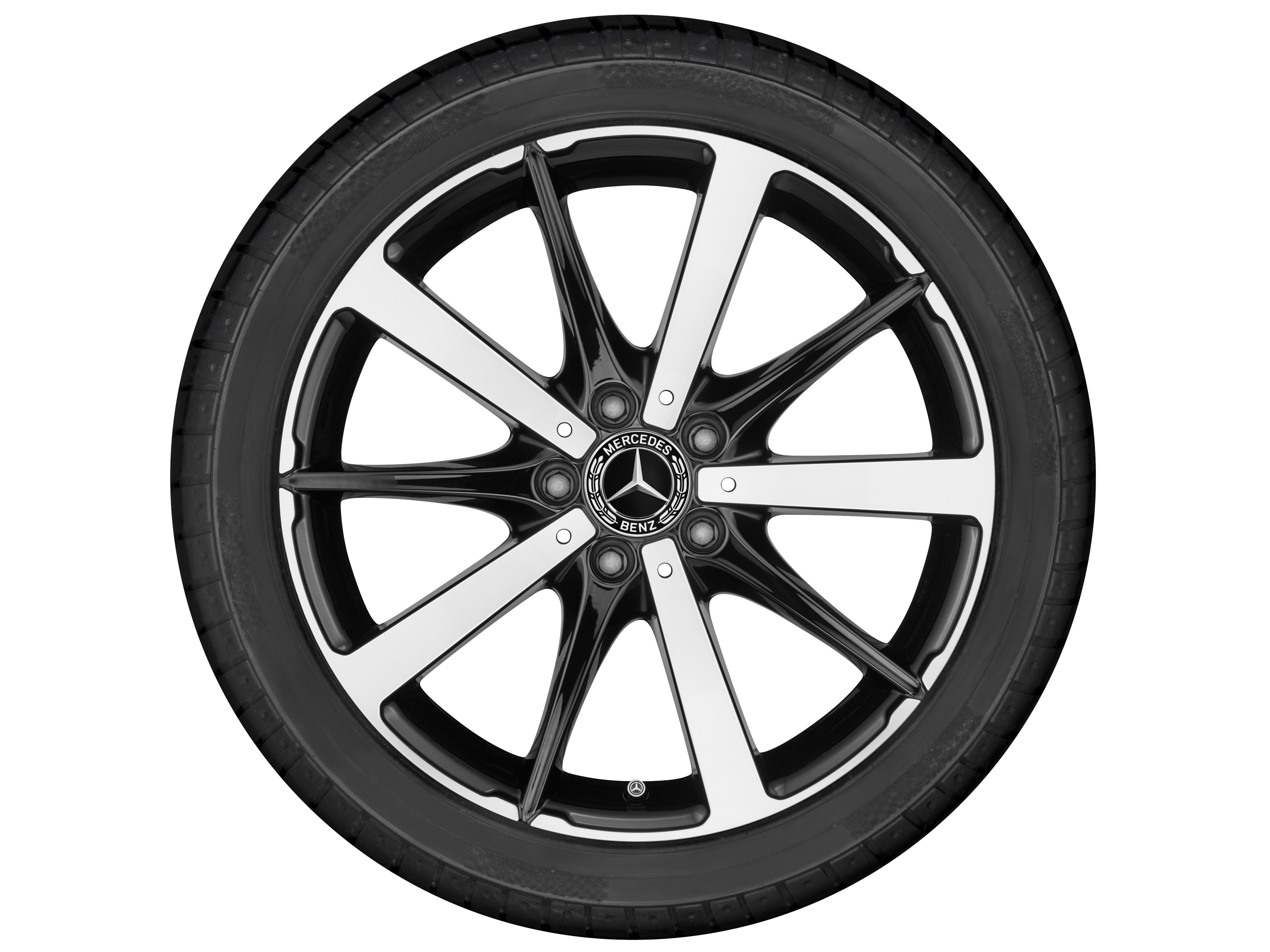 10-spoke wheel, 45.7 cm (18-inch), High-sheen finish - 7,5 J x 18 ET 44, black, high-sheen