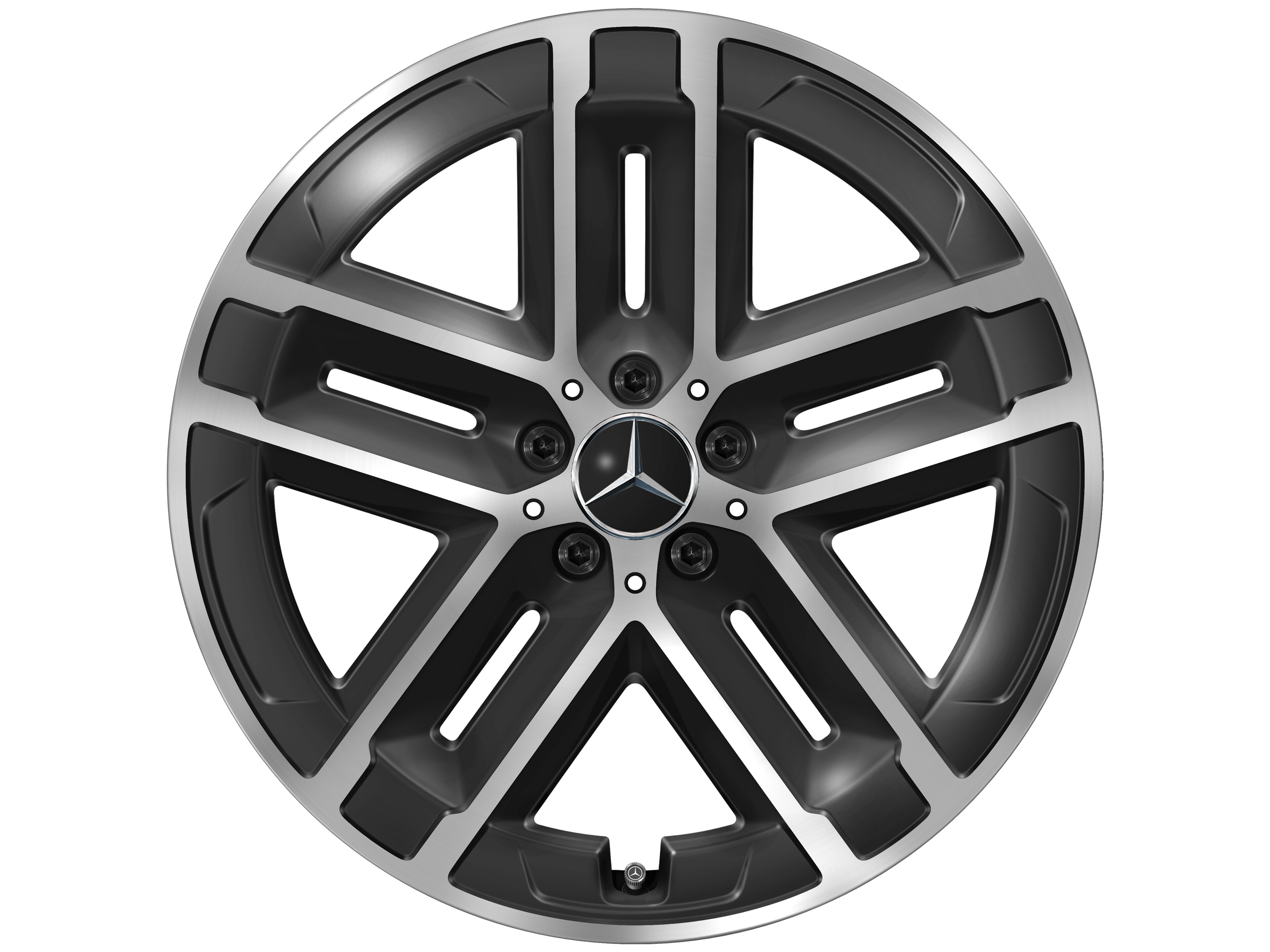 5-twin-spoke wheel, Aero, 50.8 cm (20-inch) - 8 J x 20 ET 48,2, black, high-sheen