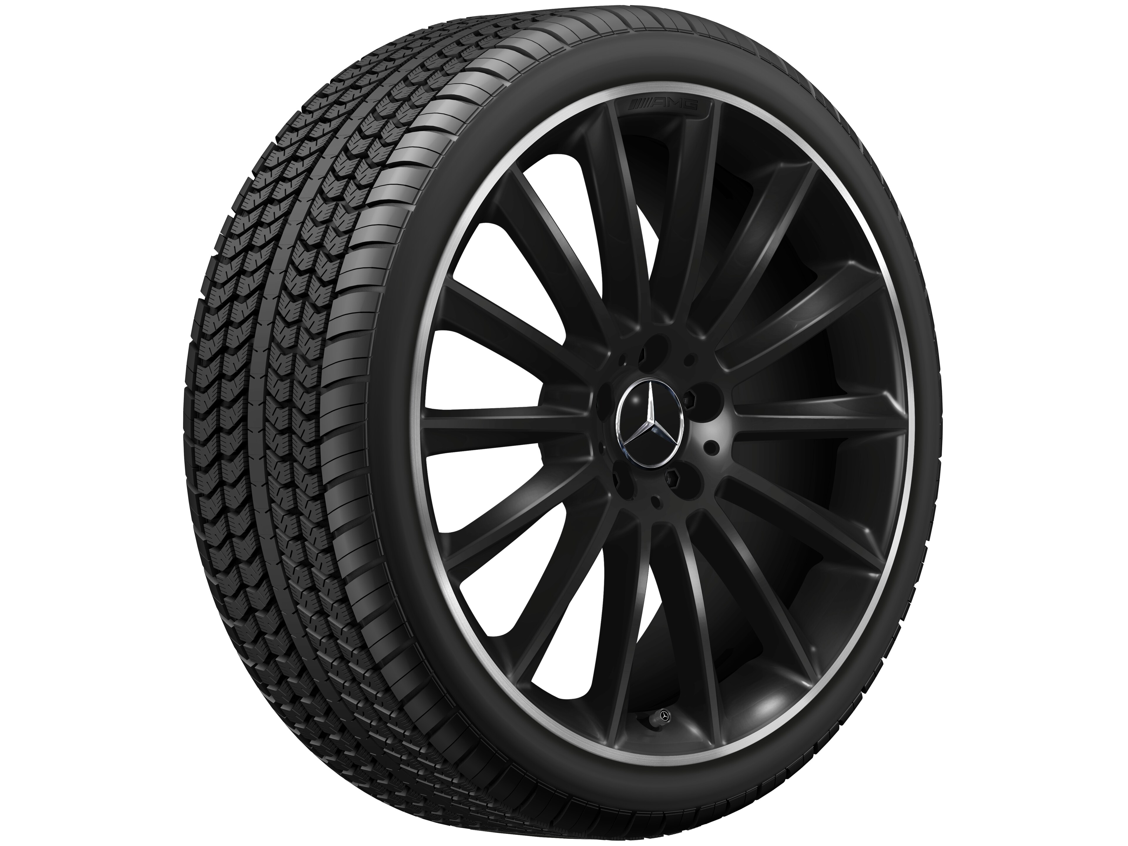AMG multi-spoke wheel, 50.8 cm (20-inch), High-sheen rim flange - 8 J x 20 ET 43, black, high-sheen rim flange