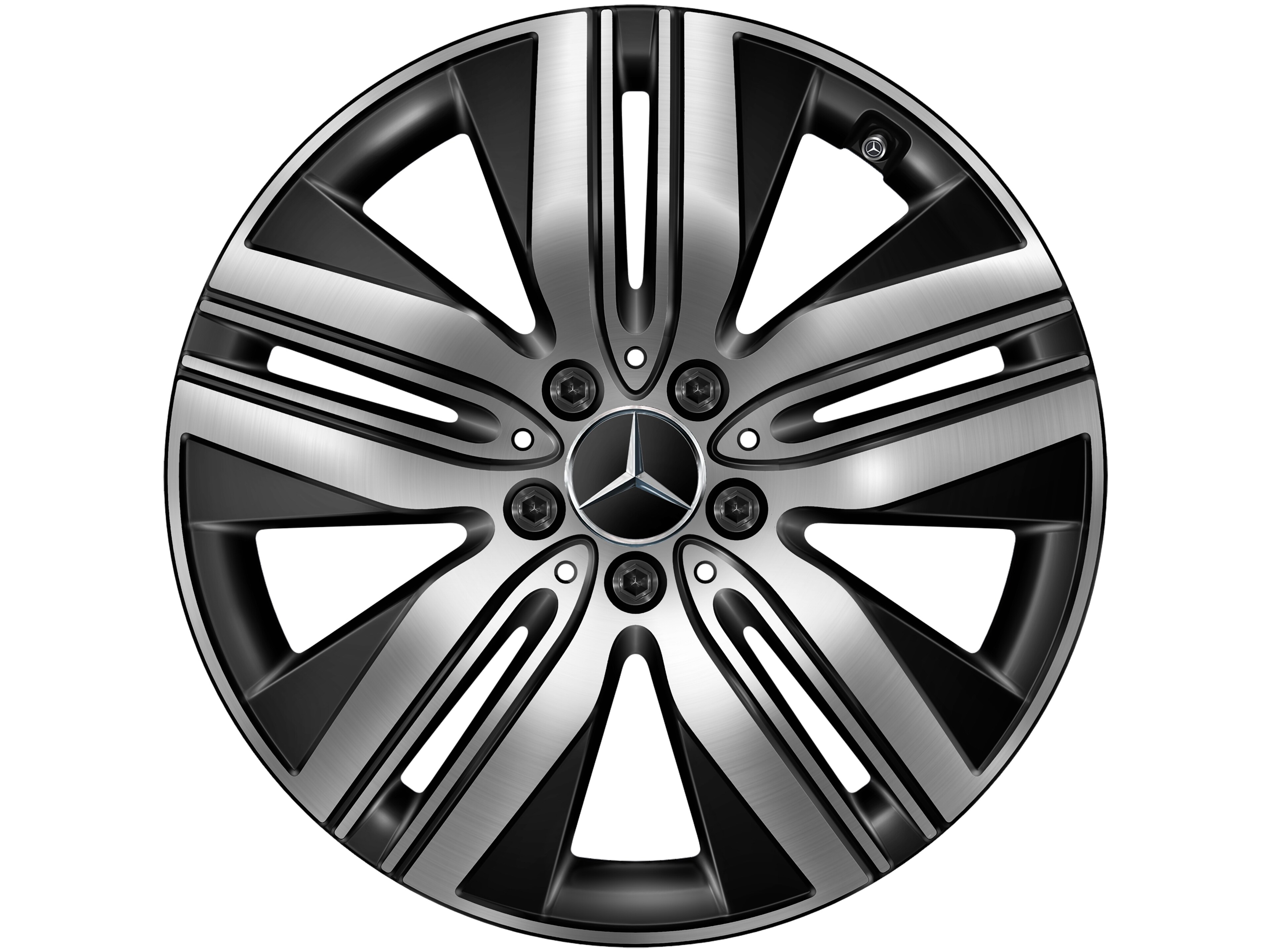 5-twin-spoke wheel, Aero, 45.7 cm (18-inch), High-sheen finish - 7,5 J x 18 ET 53,5, black, high-sheen