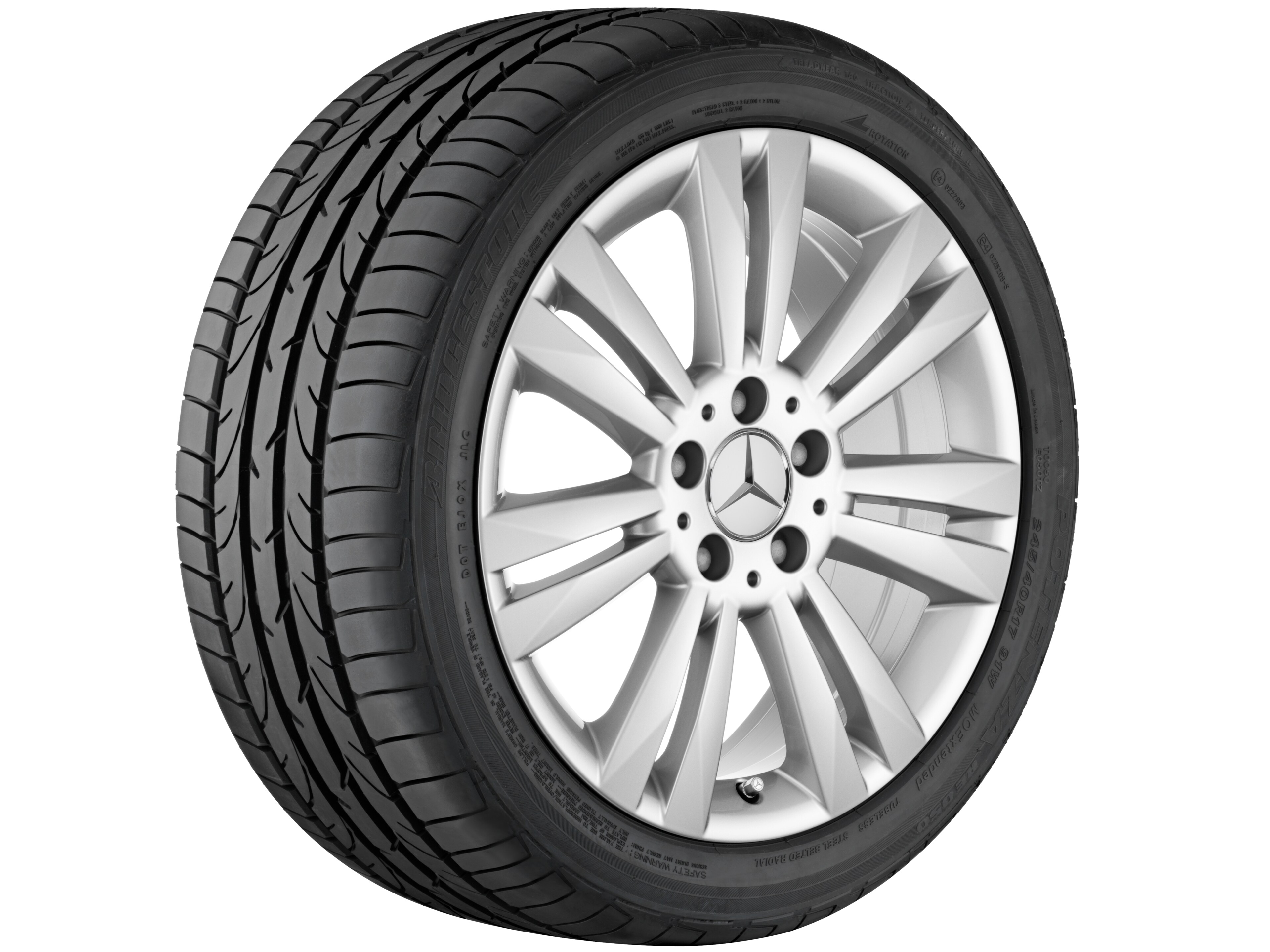 7-twin-spoke wheel, 43.2 cm (17-inch) - 7,5 J x 17 ET 52,5, titanium silver, painted