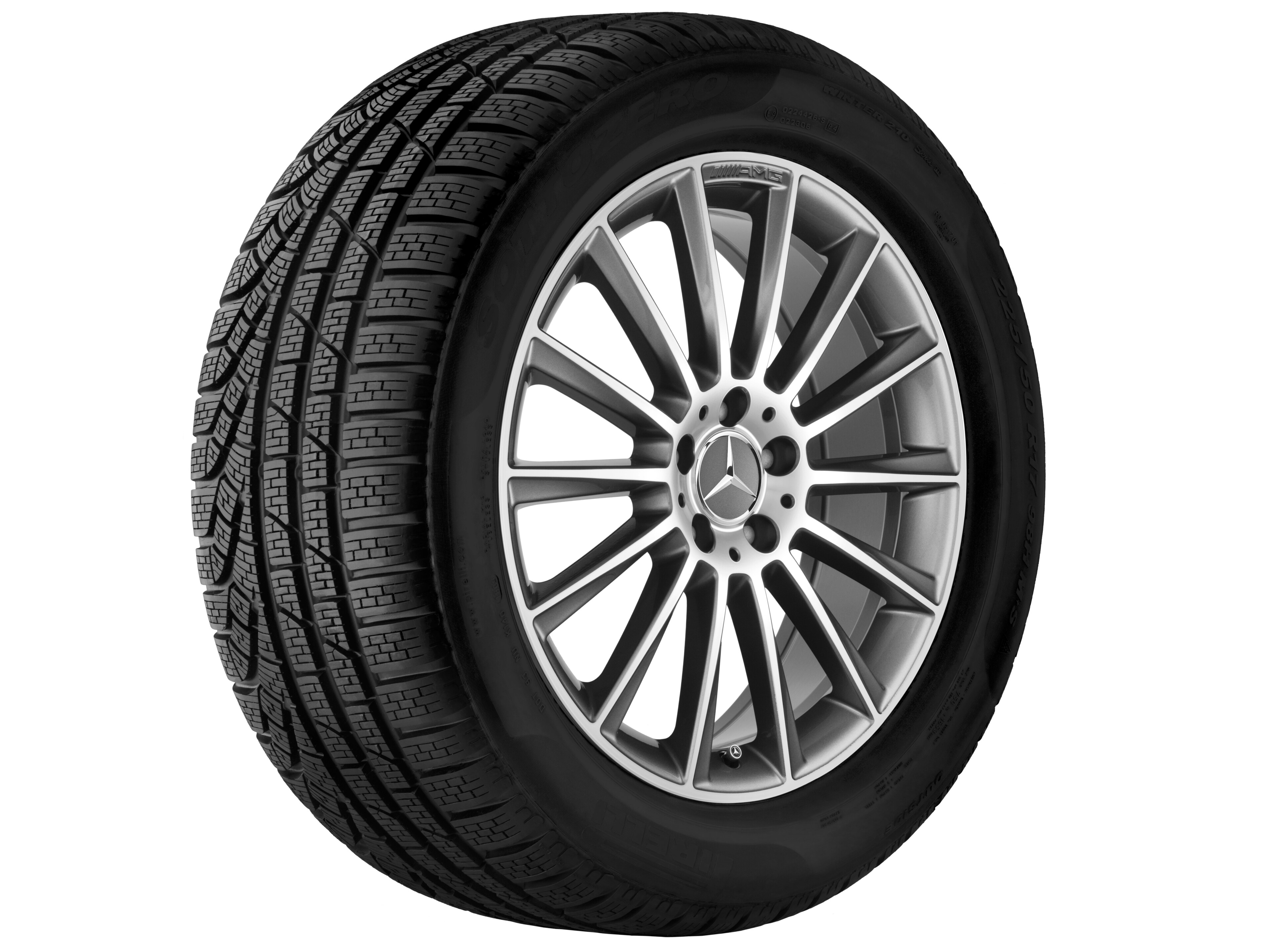 AMG multi-spoke wheel, 48.3 cm (19-inch) - 8 J x 19 ET 43,5, titanium grey, high-sheen