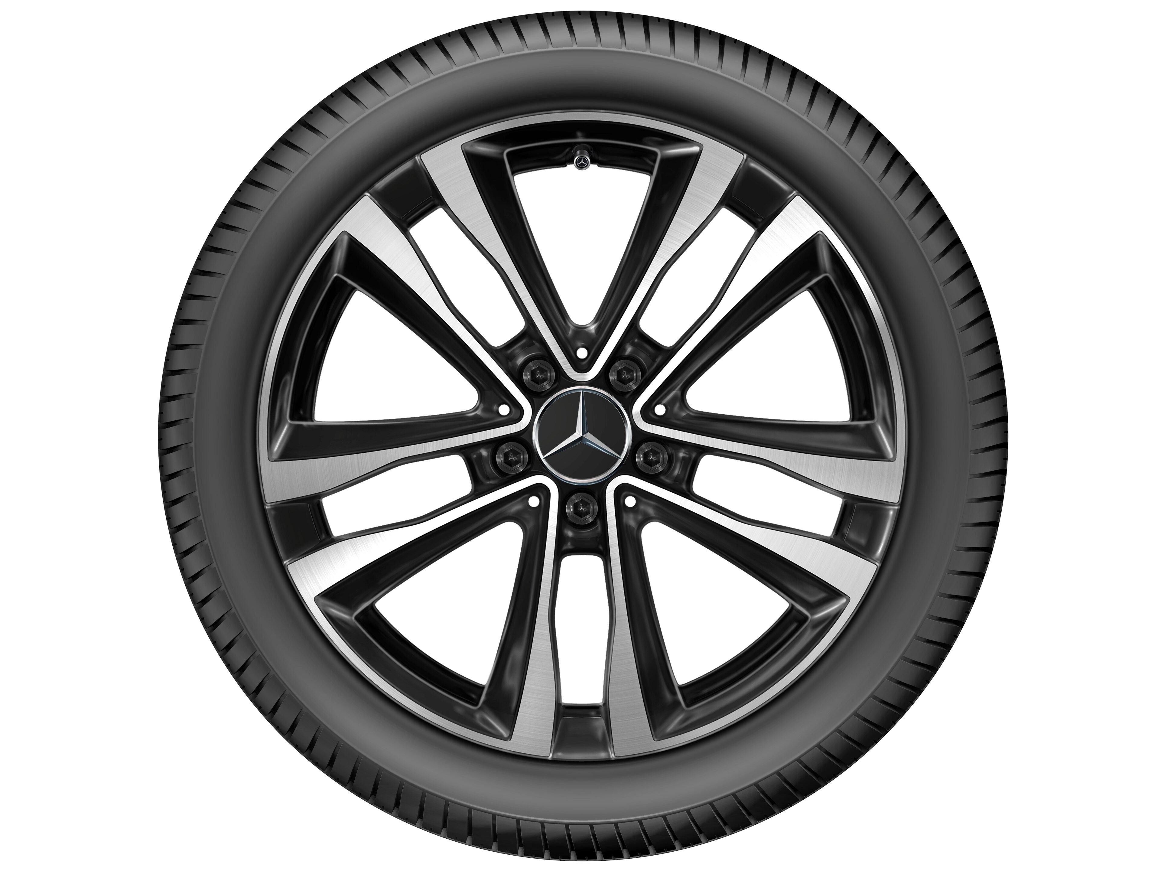 5-twin-spoke wheel, 45.7 cm (18-inch), High-sheen finish - 7,5 J x 18 ET 49, black, high-sheen