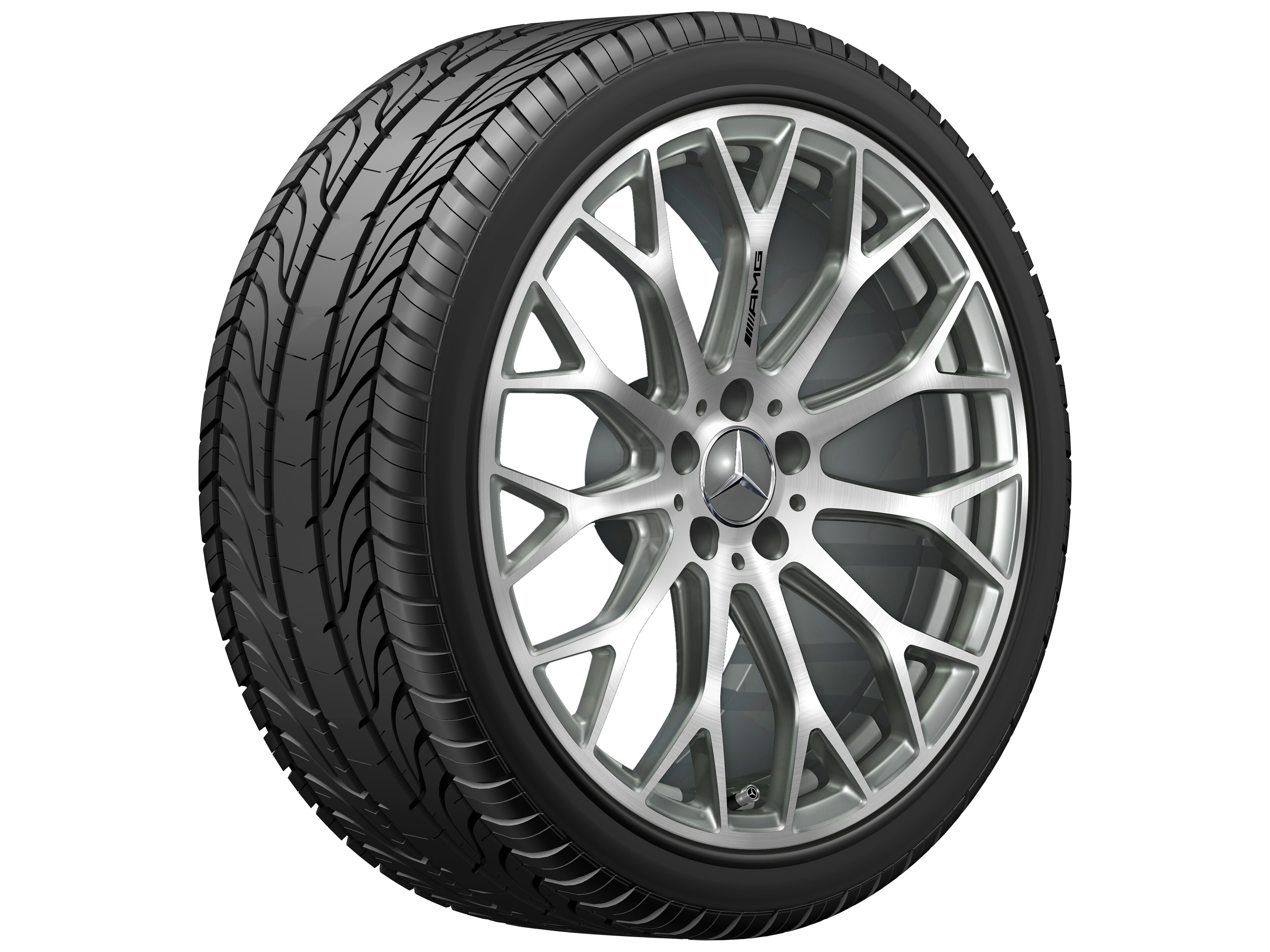 AMG forged wheel in cross-spoke design, 50.8 cm (20-inch) - 9,5 J x 20 ET 25,3, titanium grey