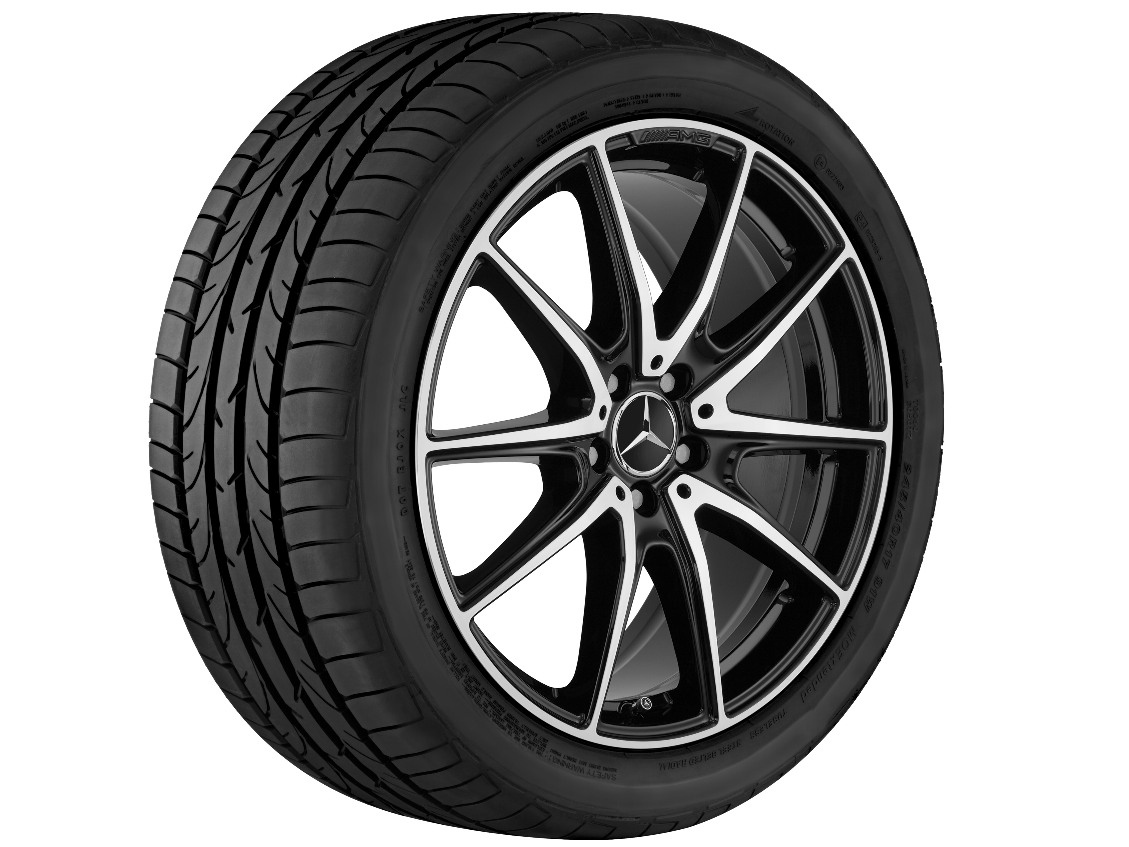 AMG 10-spoke wheel, 50.8 cm (20-inch) - 8,5 J x 20 ET 38, black, high-sheen