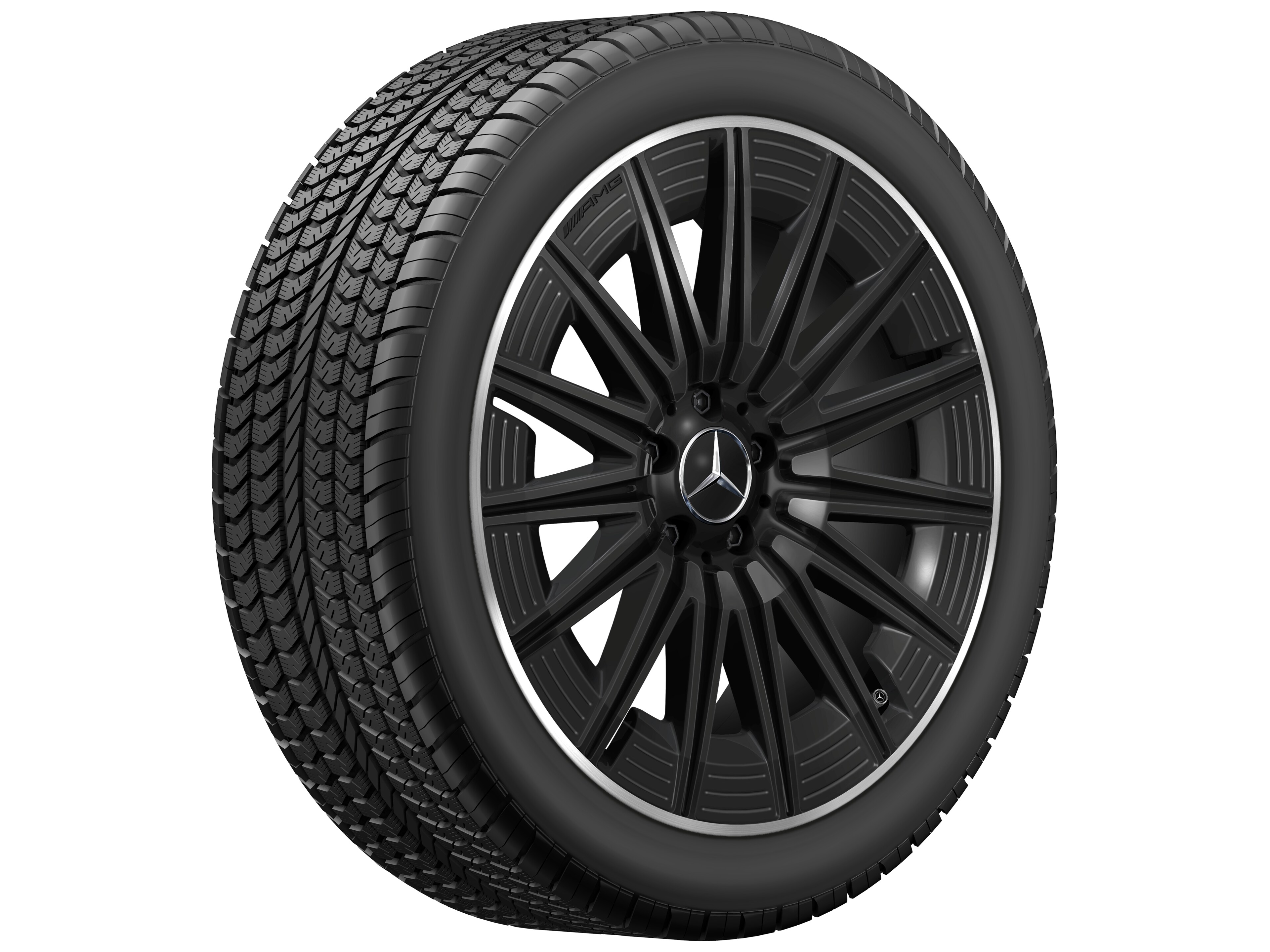 AMG multi-spoke wheel, 50.8 cm (20-inch), High-sheen rim flange - 8 J x 20 ET 48, black, high-sheen rim flange