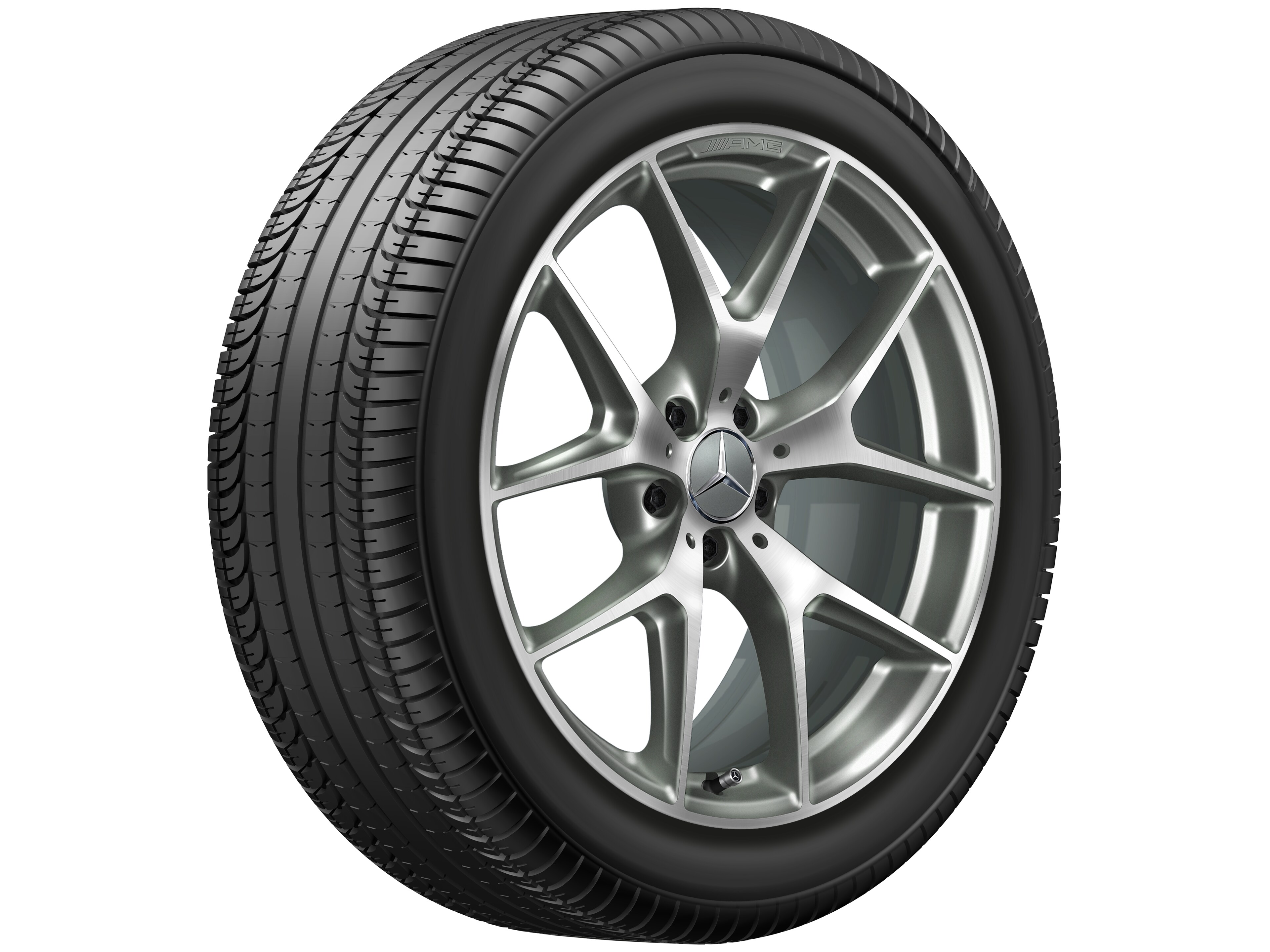 AMG cross-spoke wheel, 50.8 cm (20-inch) - 9,5 J x 20 ET 22, titanium grey, high-sheen