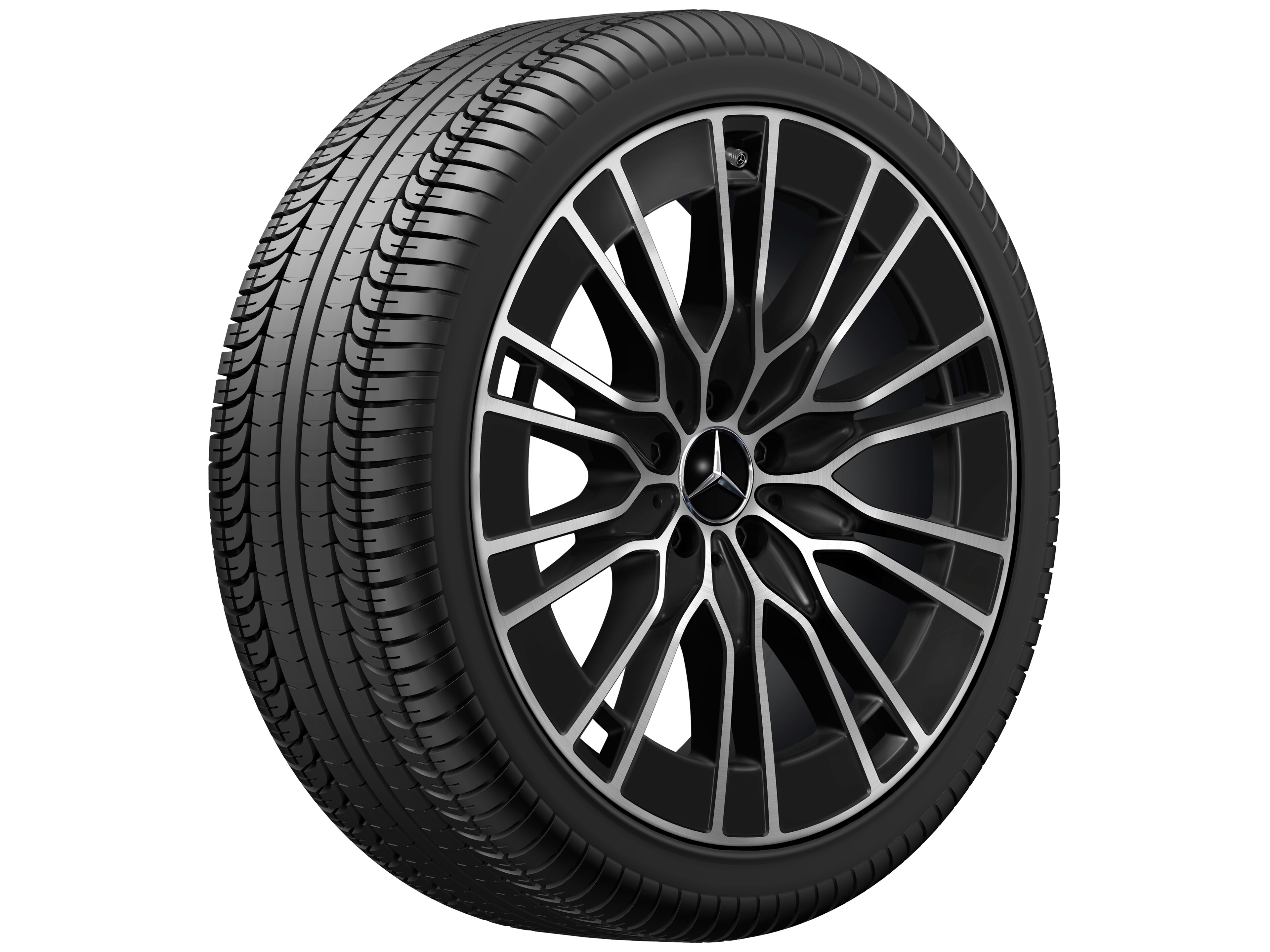 10-twin-spoke wheel, Aero, 50.8 cm (20-inch), High-sheen finish - 8,5 J x 20 ET 35,5, black, high-sheen