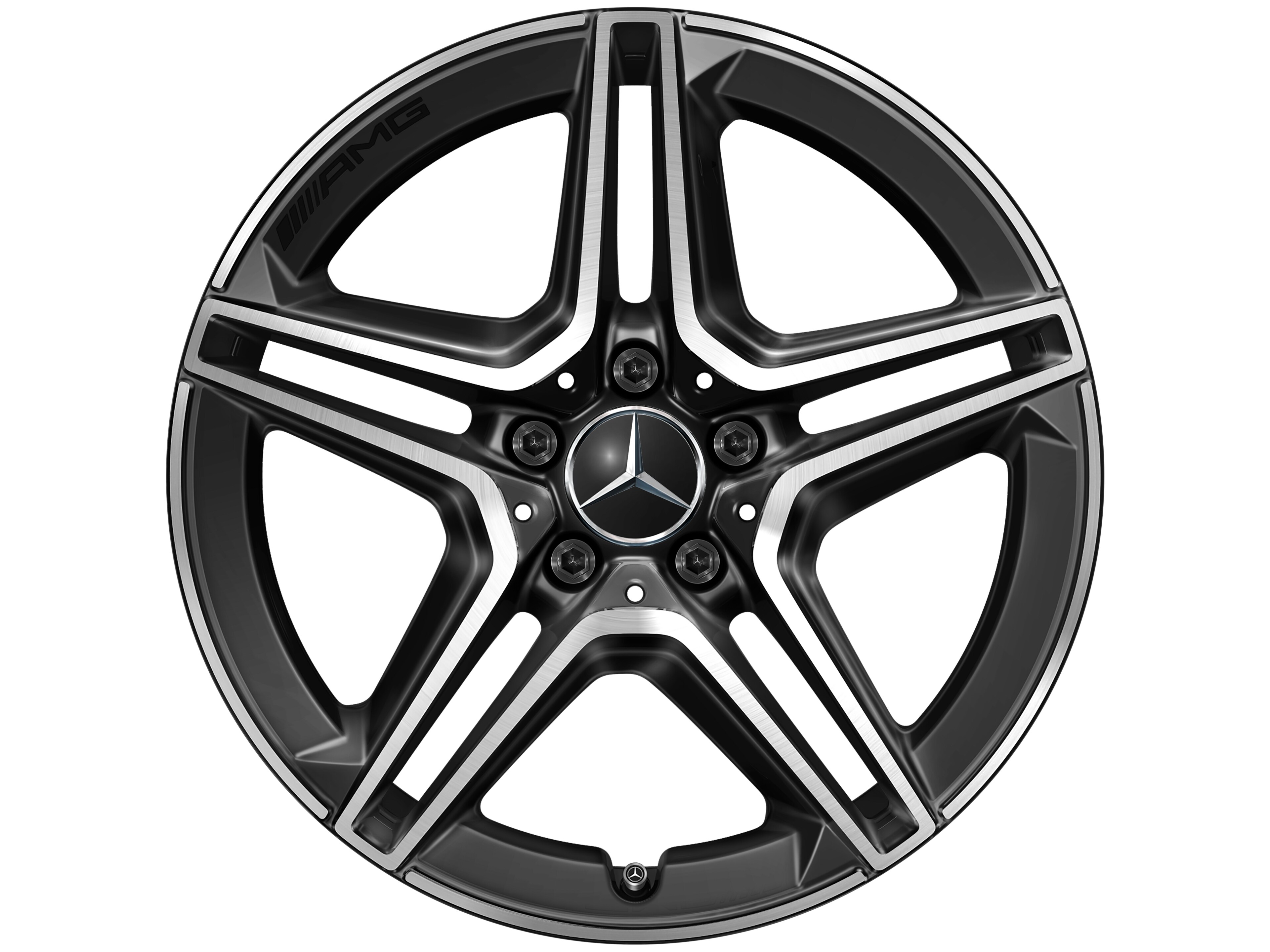 AMG 5-twin-spoke wheel, 45.7 cm (18-inch) - 8 J x 18 ET 40, black, high-sheen