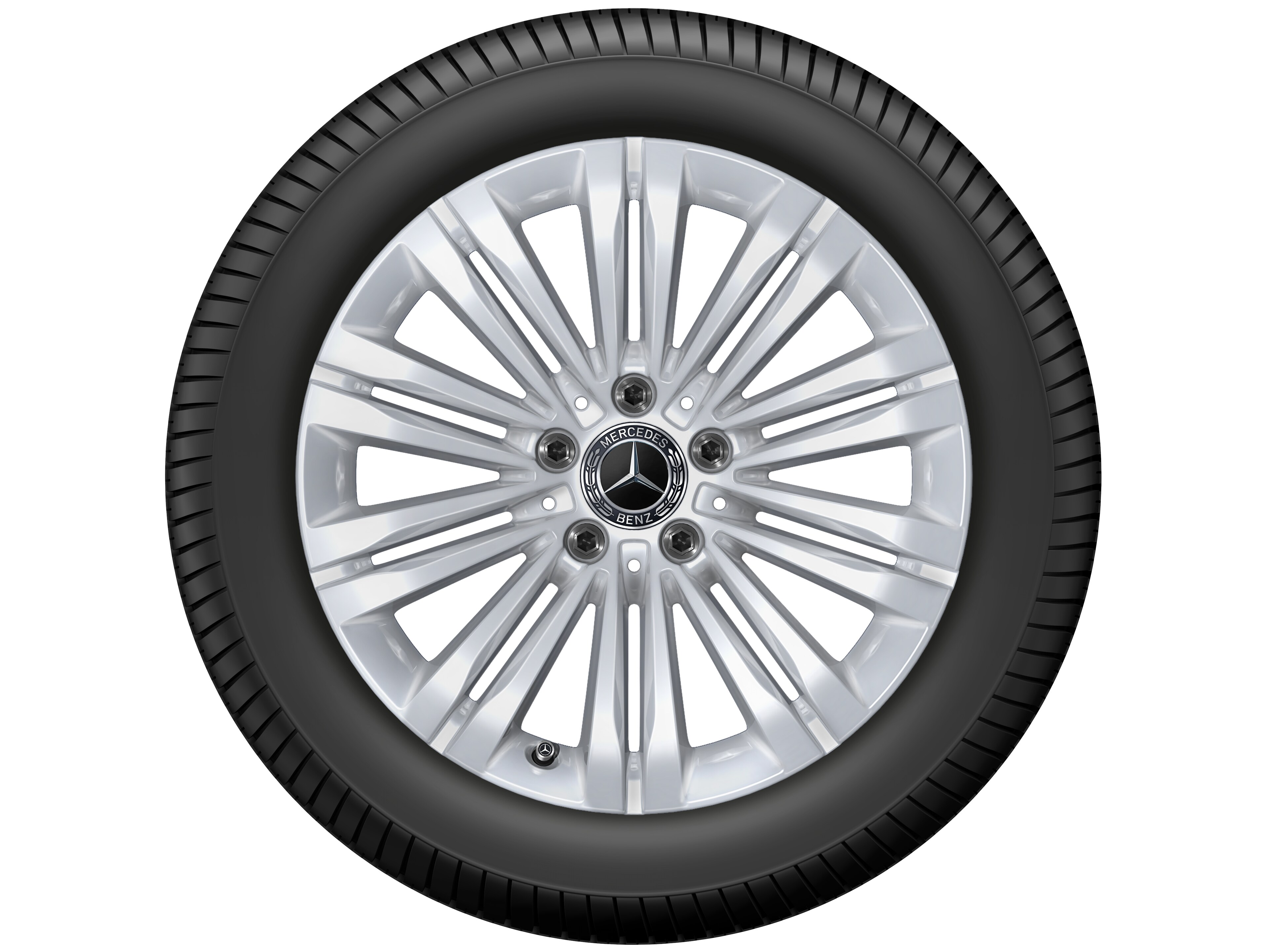 10-twin-spoke wheel, 43.2 cm (17-inch) - 7 J x 17 ET 44,5, vanadium silver, painted