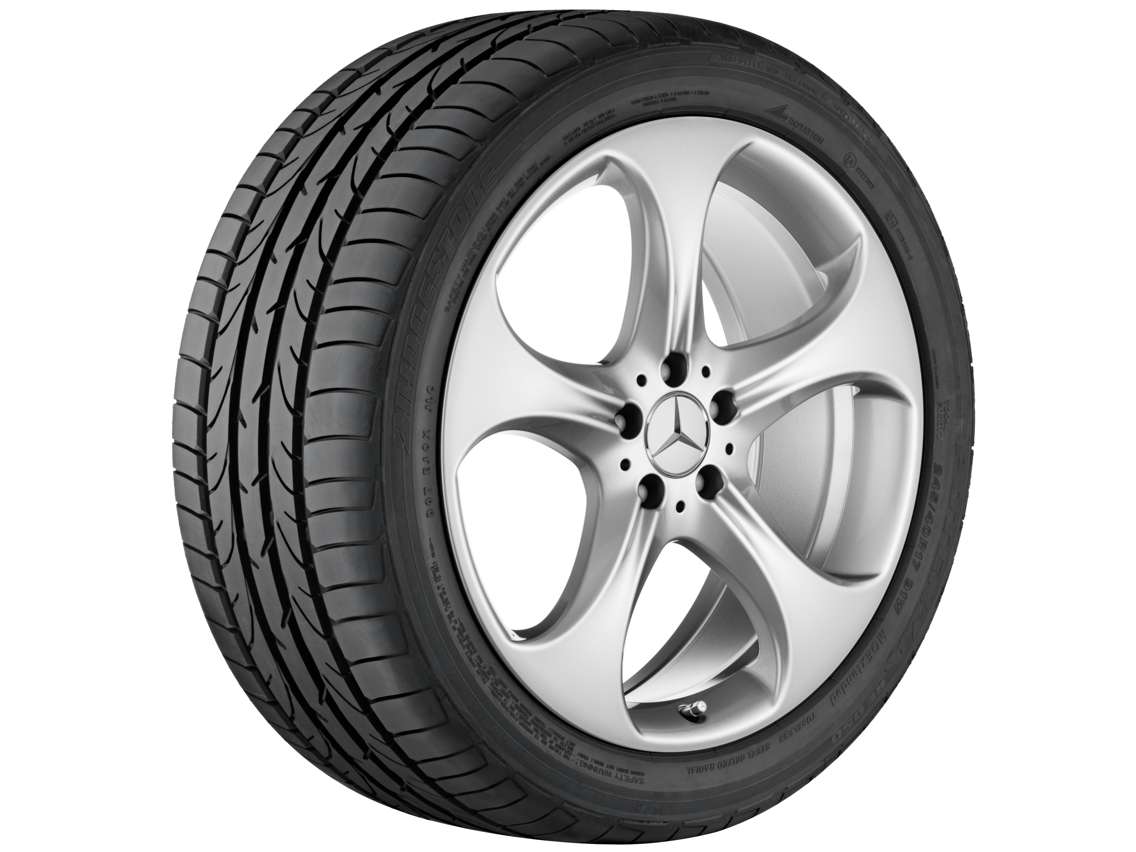 5-spoke wheel, 45.7 cm (18-inch) - 7,5 J x 18 ET 44, vanadium silver, painted