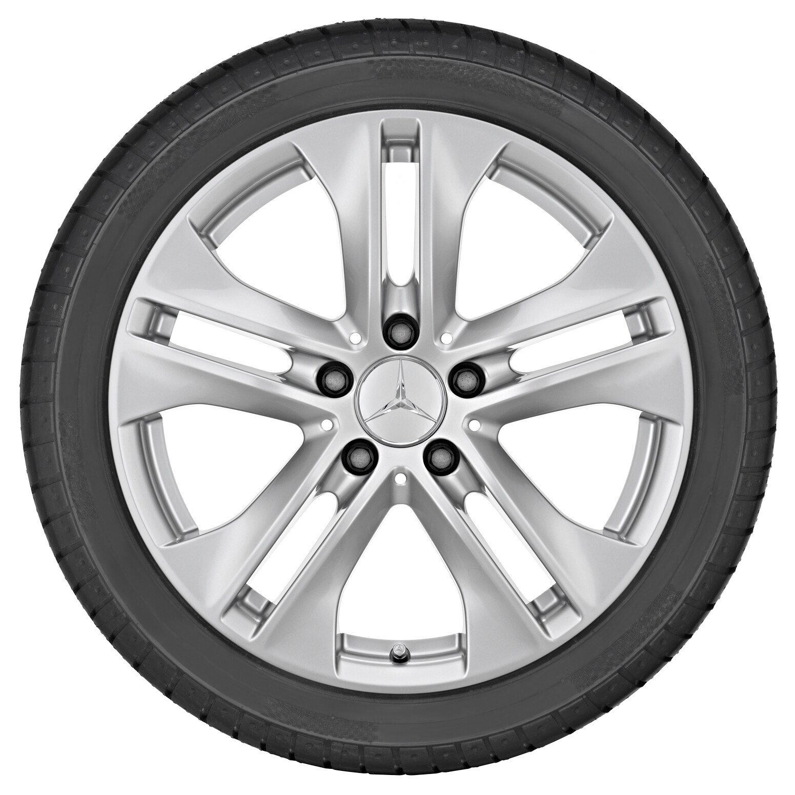 5-twin-spoke wheel, 43.2 cm (17-inch) - 7,5 J x 17 ET 47, titanium silver, painted