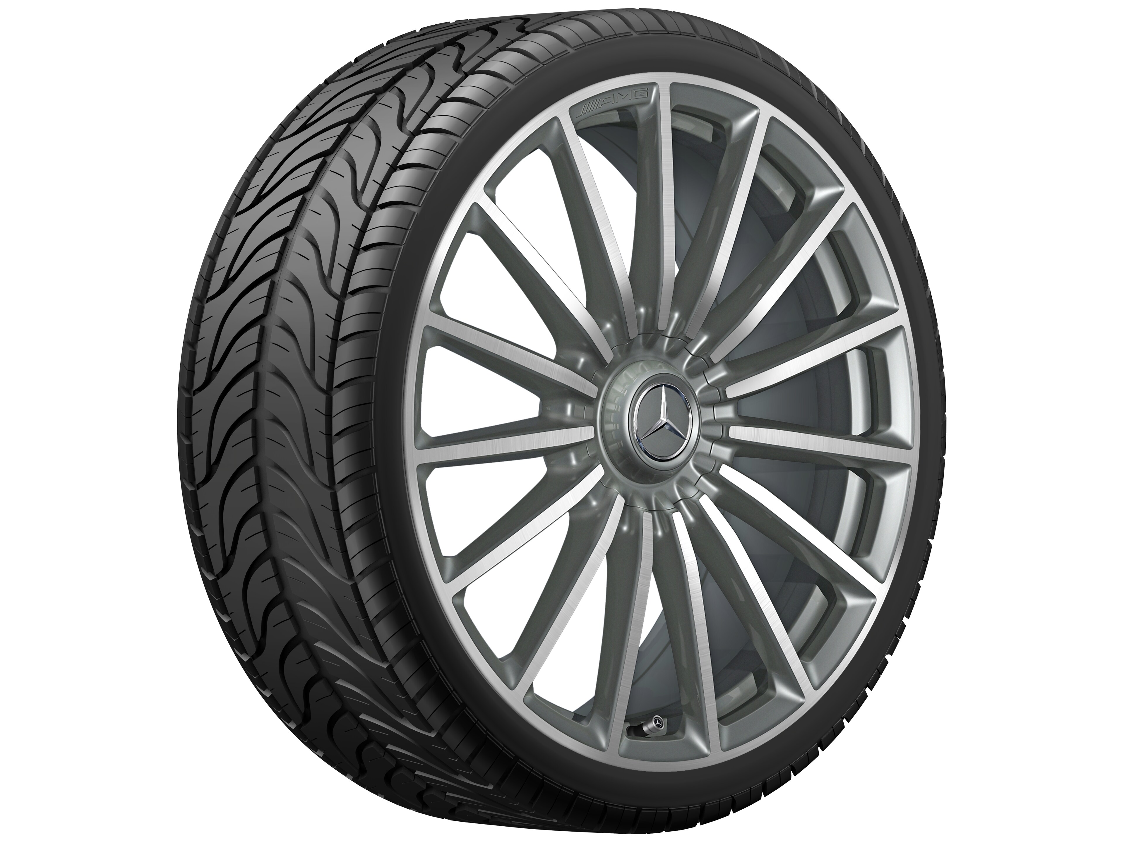 AMG multi-spoke wheel, 53.3 cm (21-inch) - 8,5 J x 21 ET 51, titanium grey, high-sheen