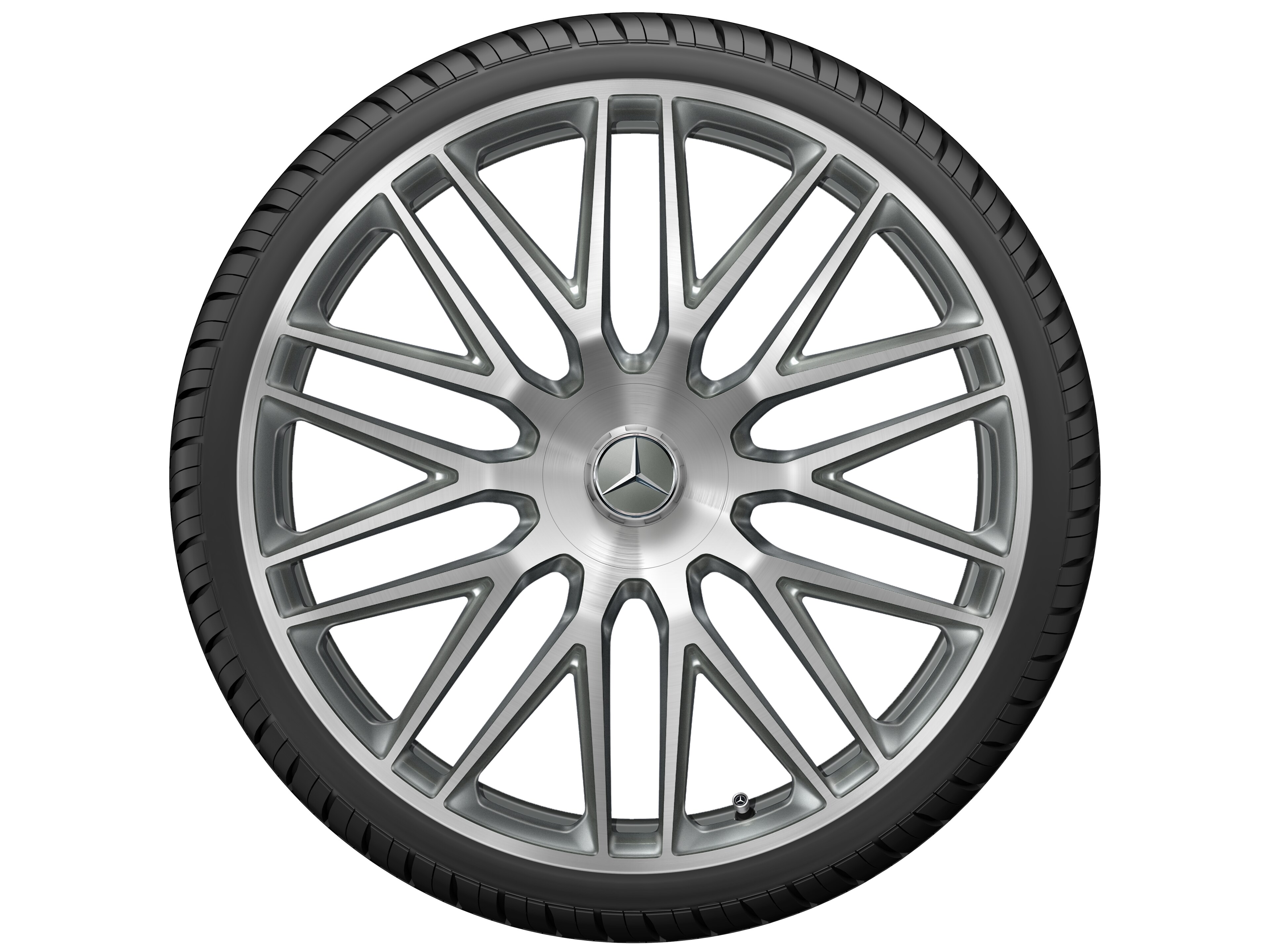 AMG multi-spoke forged wheel, 58.4 cm (23-inch) - 10 J x 23 ET 45, titanium grey, high-sheen