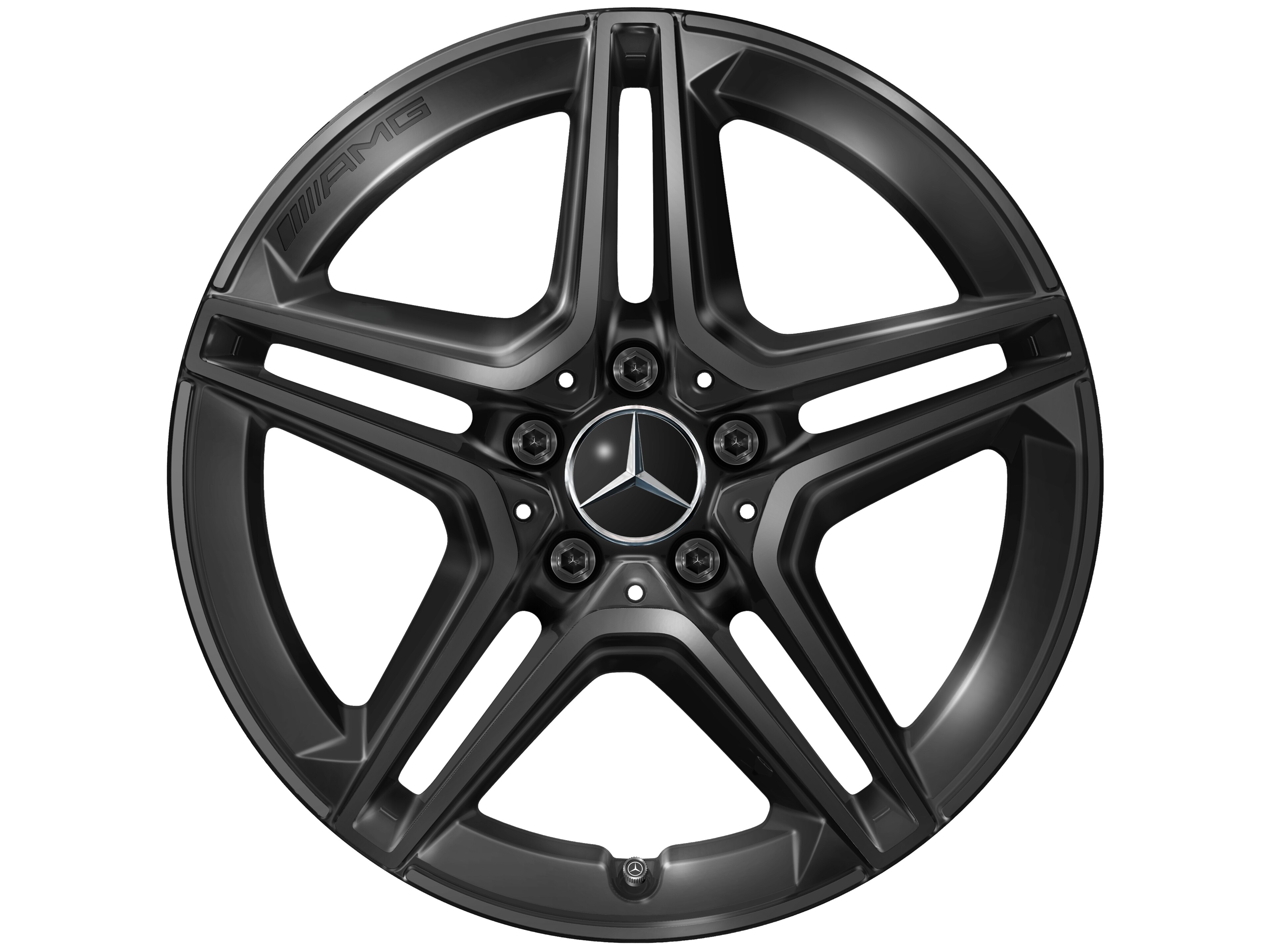 AMG 5-twin-spoke wheel, 45.7 cm (18-inch) - 9 J x 18 ET 49, black, glossy
