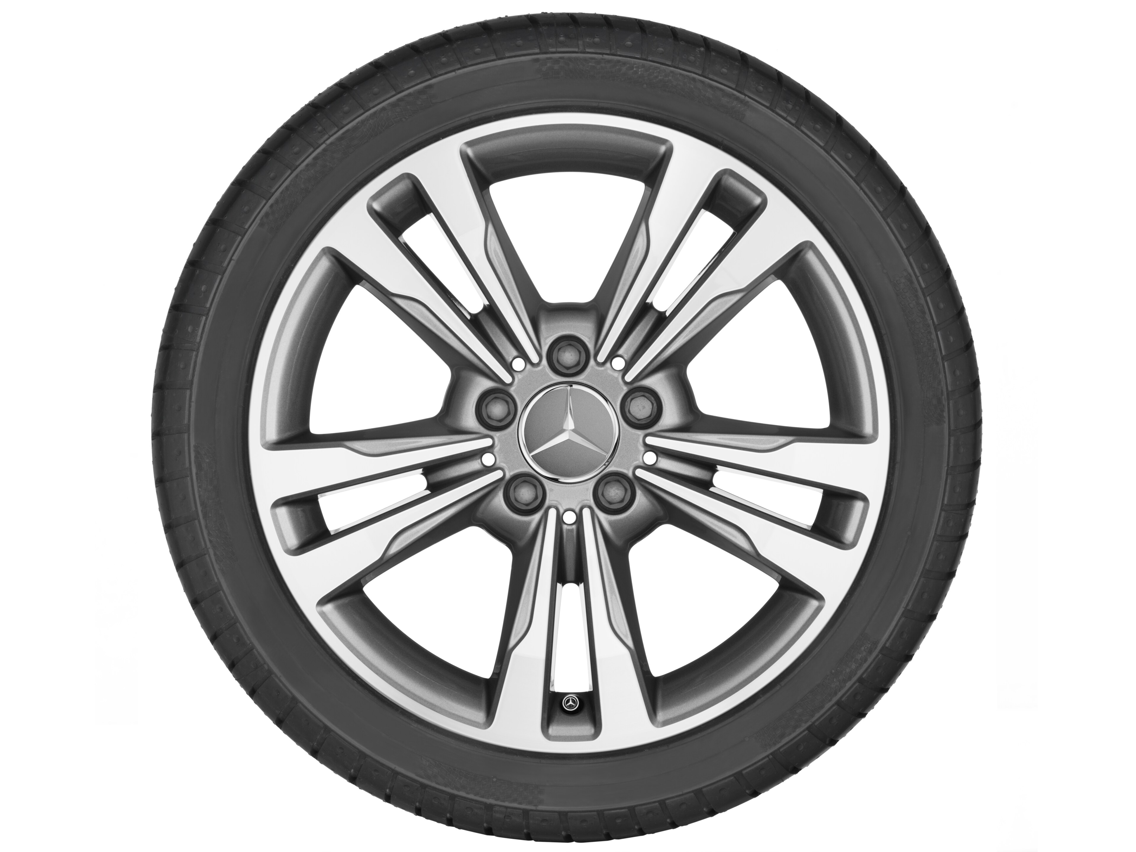 5-twin-spoke wheel, 43.2 cm (17-inch), High-sheen finish - 8 J x 17 ET 48, himalaya grey, high-sheen