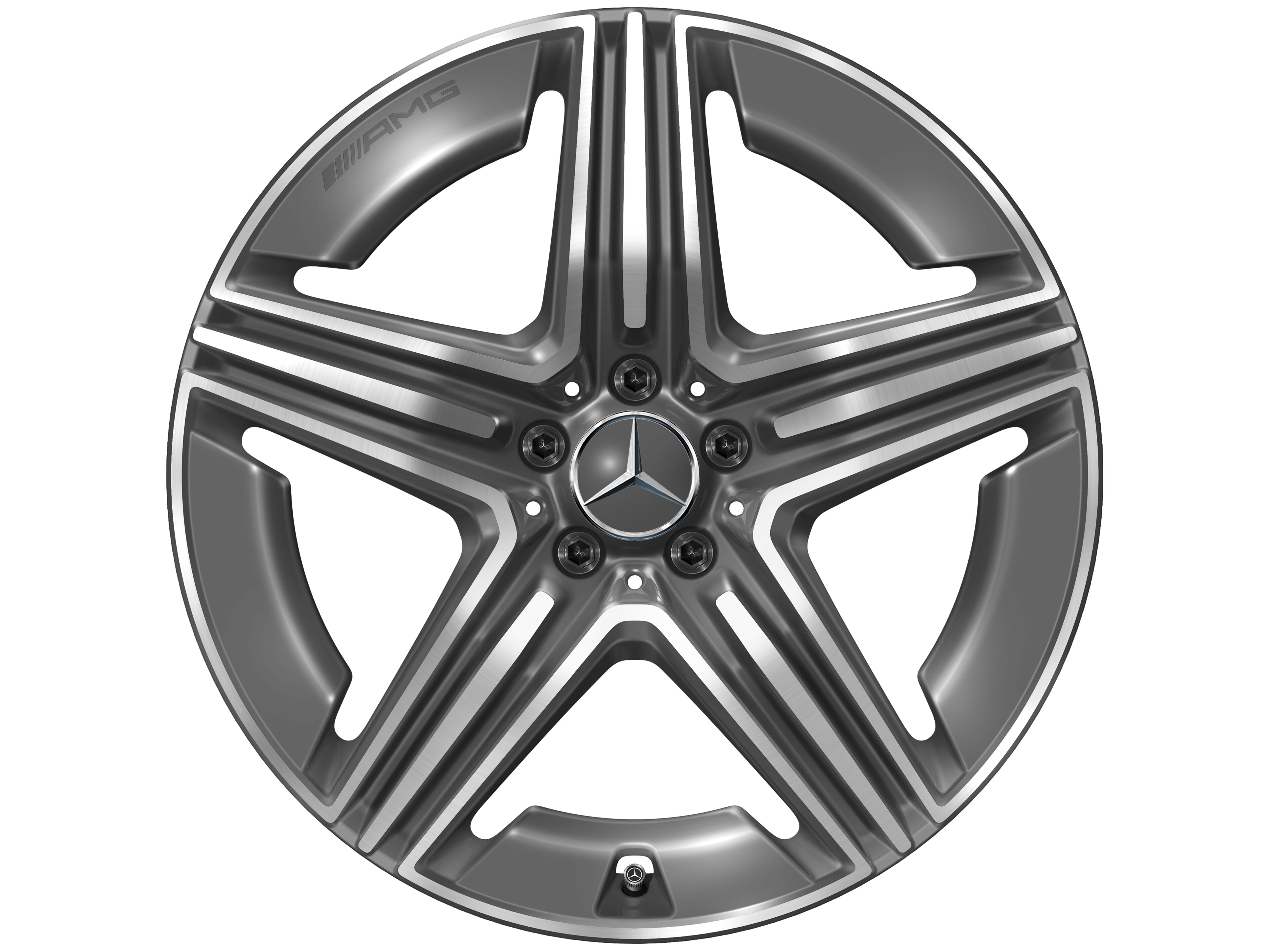 AMG 5-twin-spoke wheel, 50.8 cm (20-inch) - 9,5 J x 20 ET 35,5, tantalite grey, high-sheen