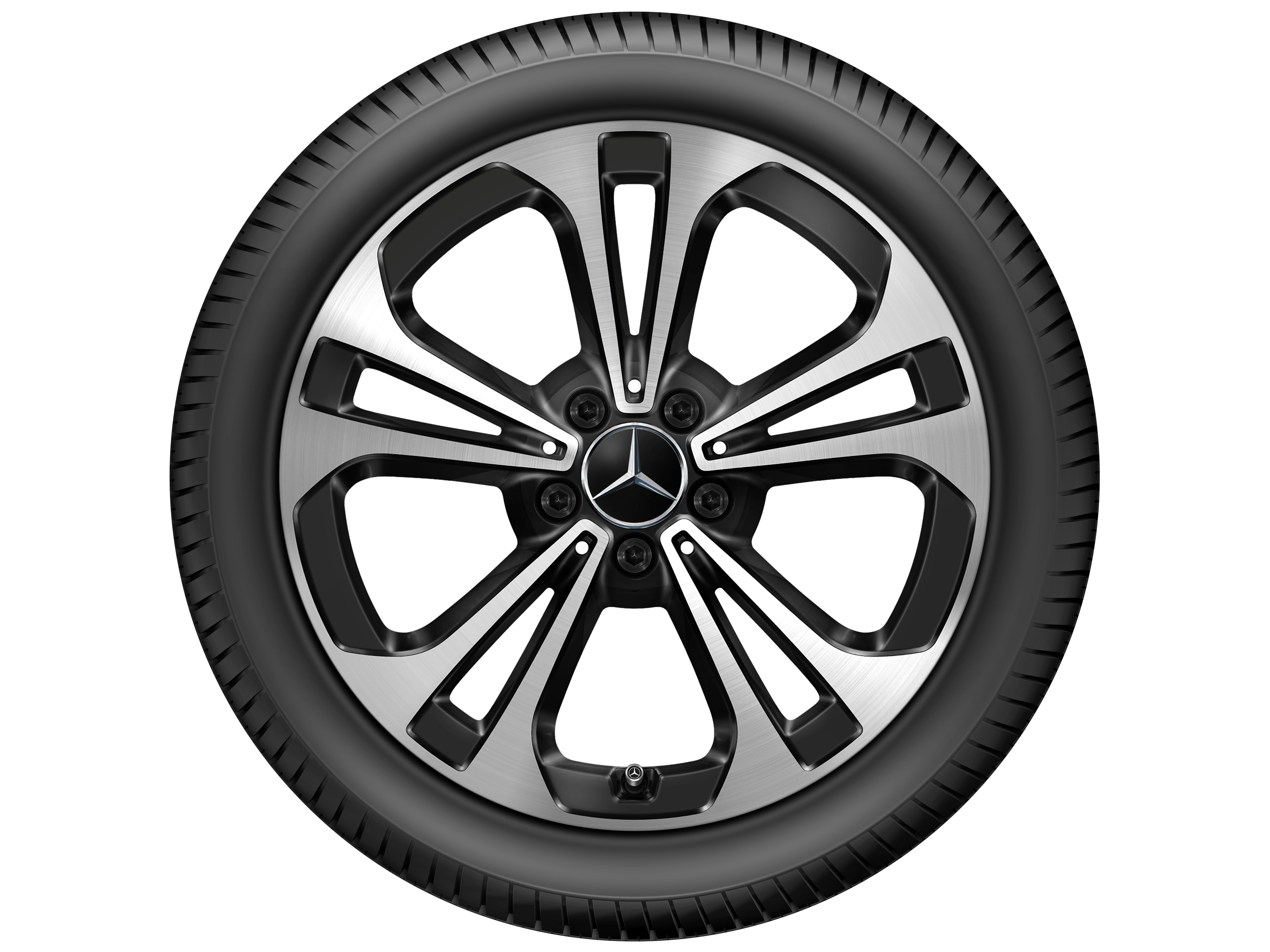 5-twin-spoke wheel, Aero, 45.7 cm (18-inch), High-sheen finish - 7,5 J x 18 ET 40, black, high-sheen