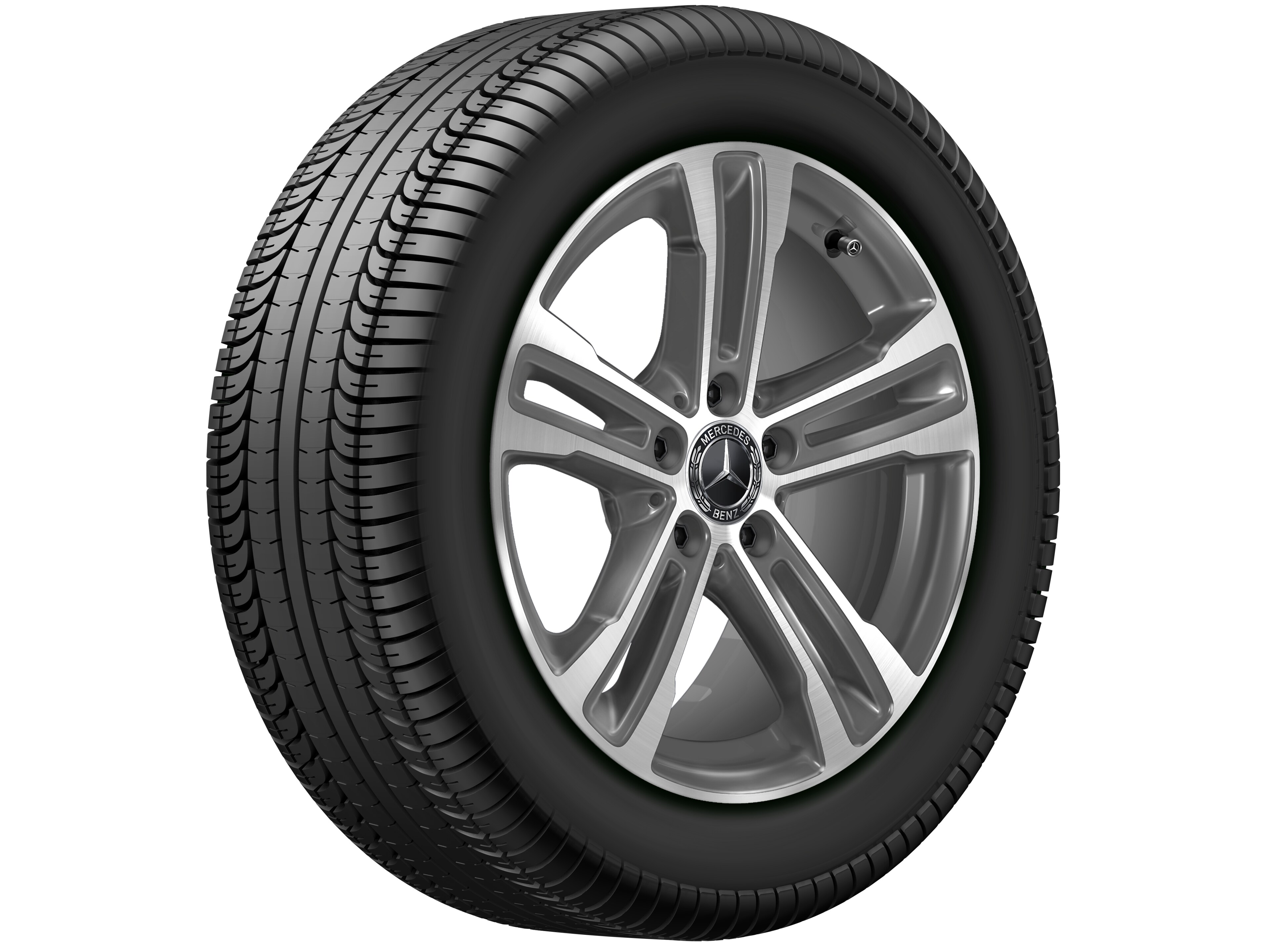 5-twin-spoke wheel, 43.2 cm (17-inch) - 7,5 J x 17 ET 40, tremolite metallic, high-sheen