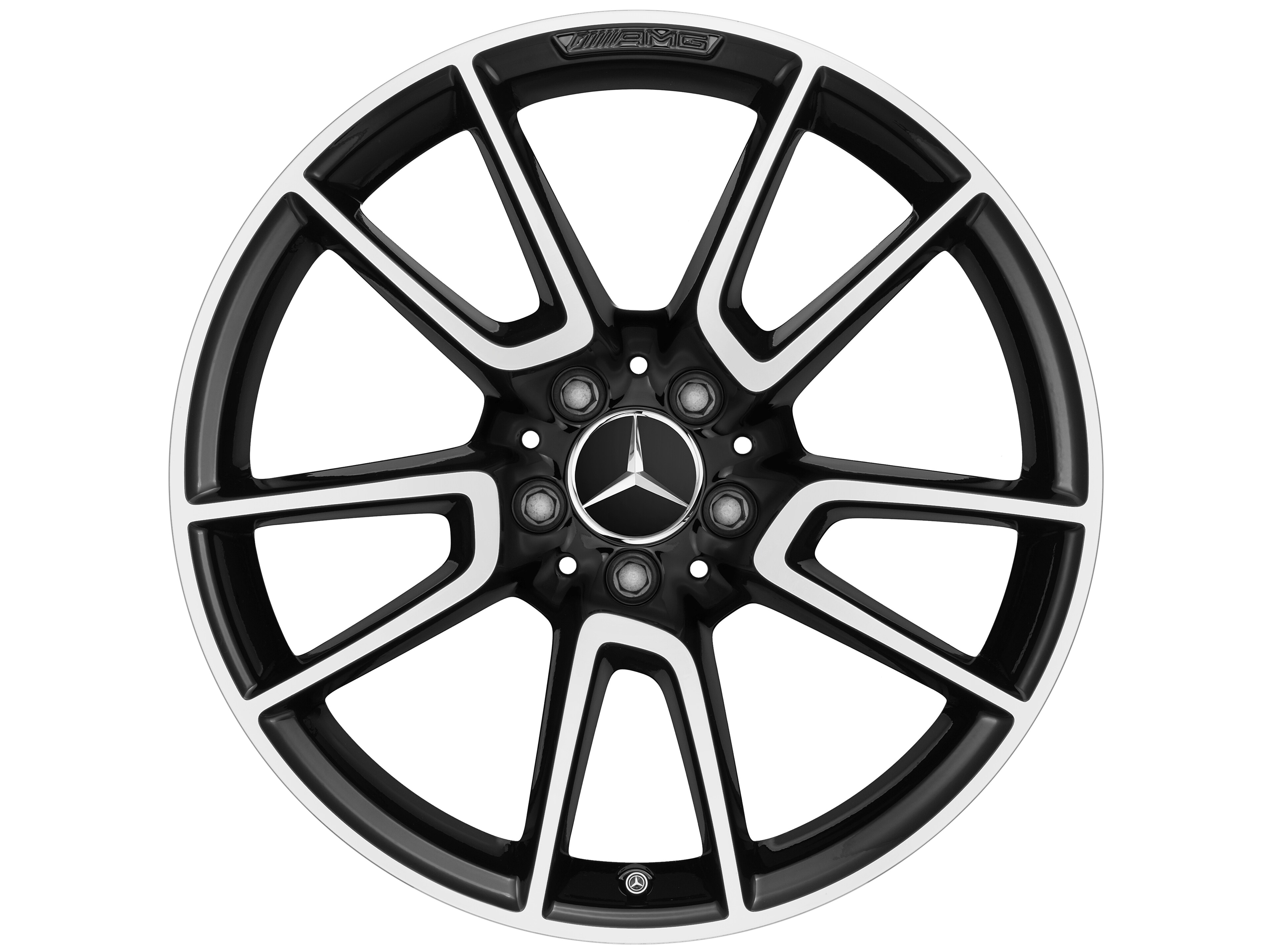 AMG 5-twin-spoke wheel, 48.3 cm (19-inch) - 7,5 J x 19 ET 33, black, high-sheen