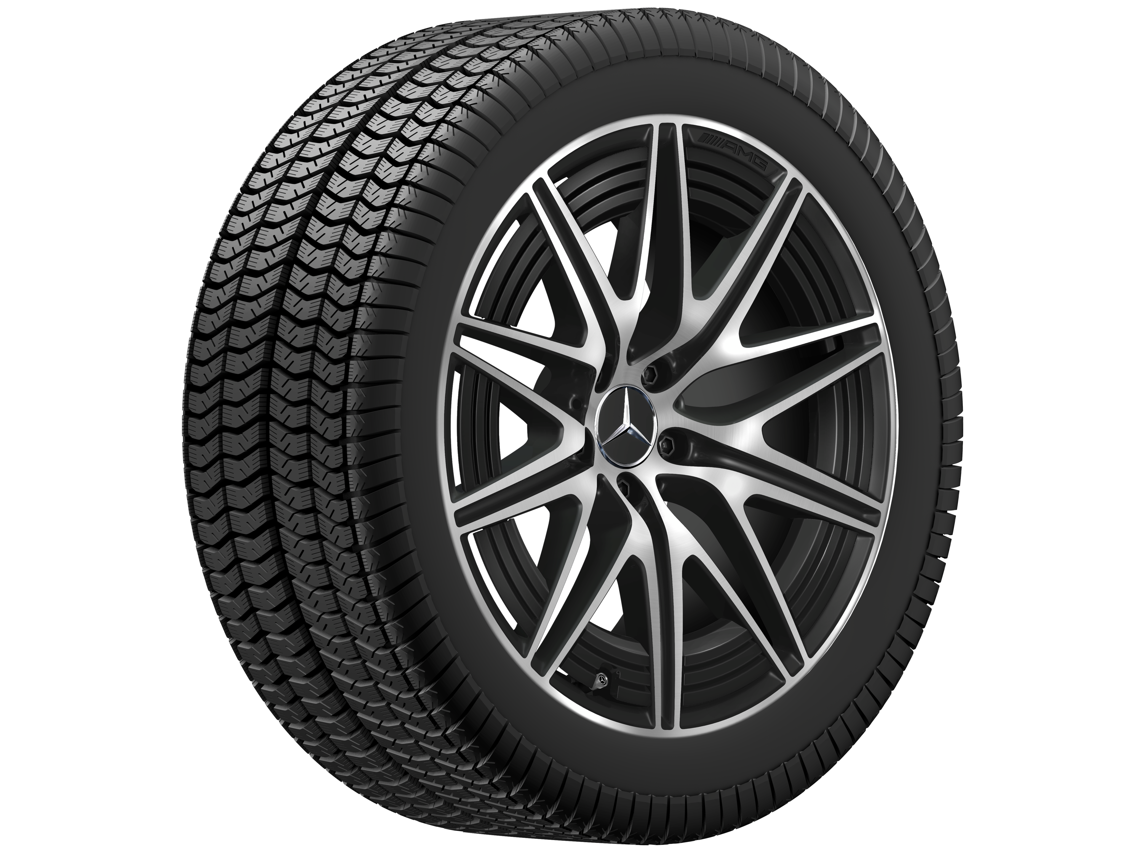 AMG 10-spoke wheel, 50.8 cm (20-inch) - 10 J x 20 ET 24, matt black, high-sheen