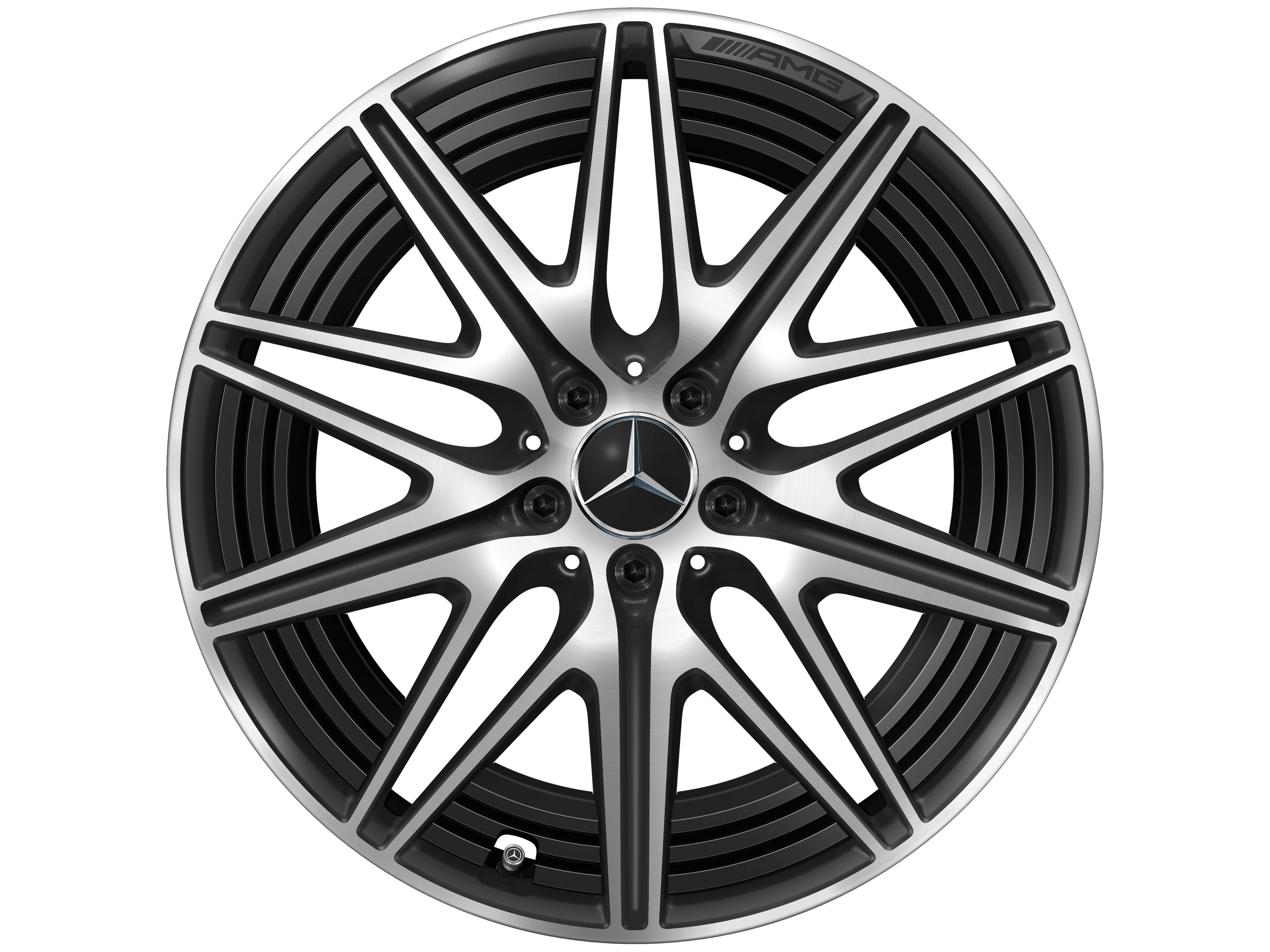 AMG 10-spoke wheel, 50.8 cm (20-inch) - 10 J x 20 ET 24, matt black, high-sheen