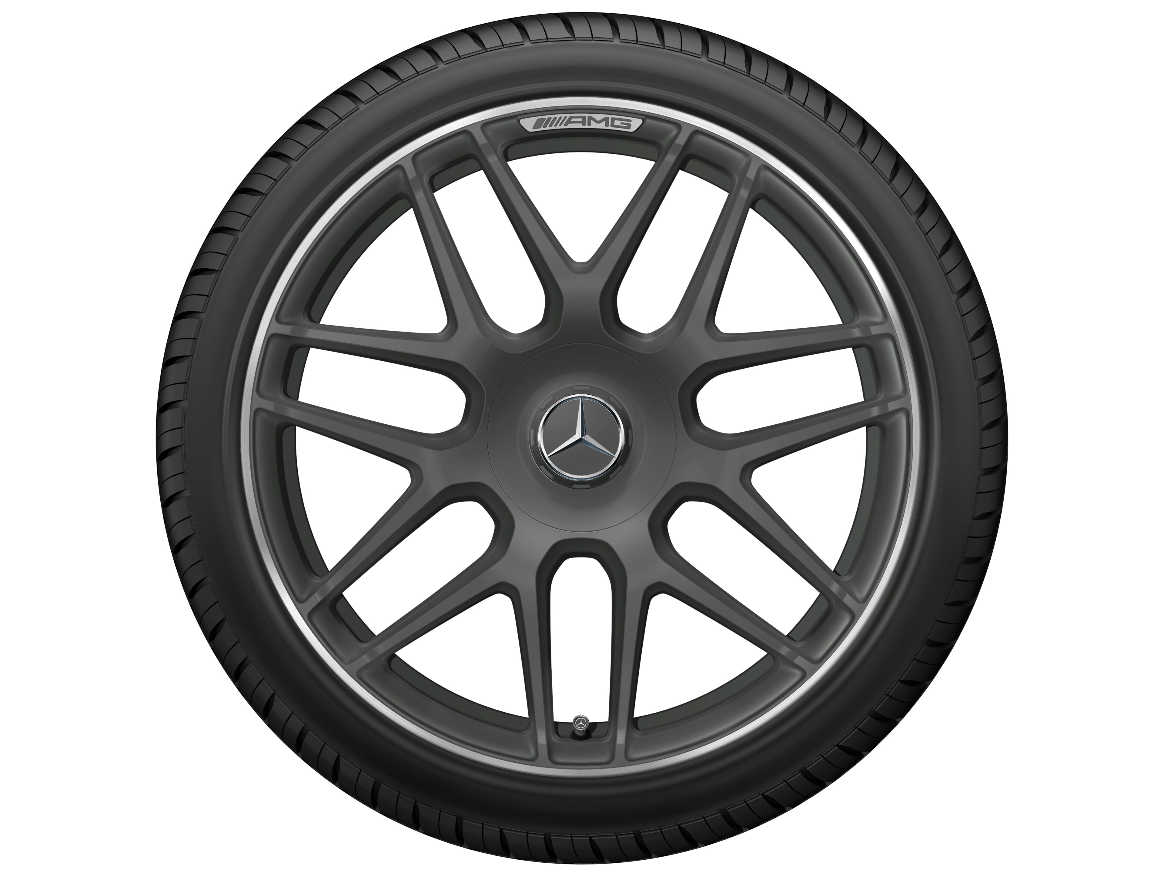 AMG forged wheel in cross-spoke design, 48.3 cm (19-inch) - 9 J x 19 ET 52, tantalite grey, high-sheen