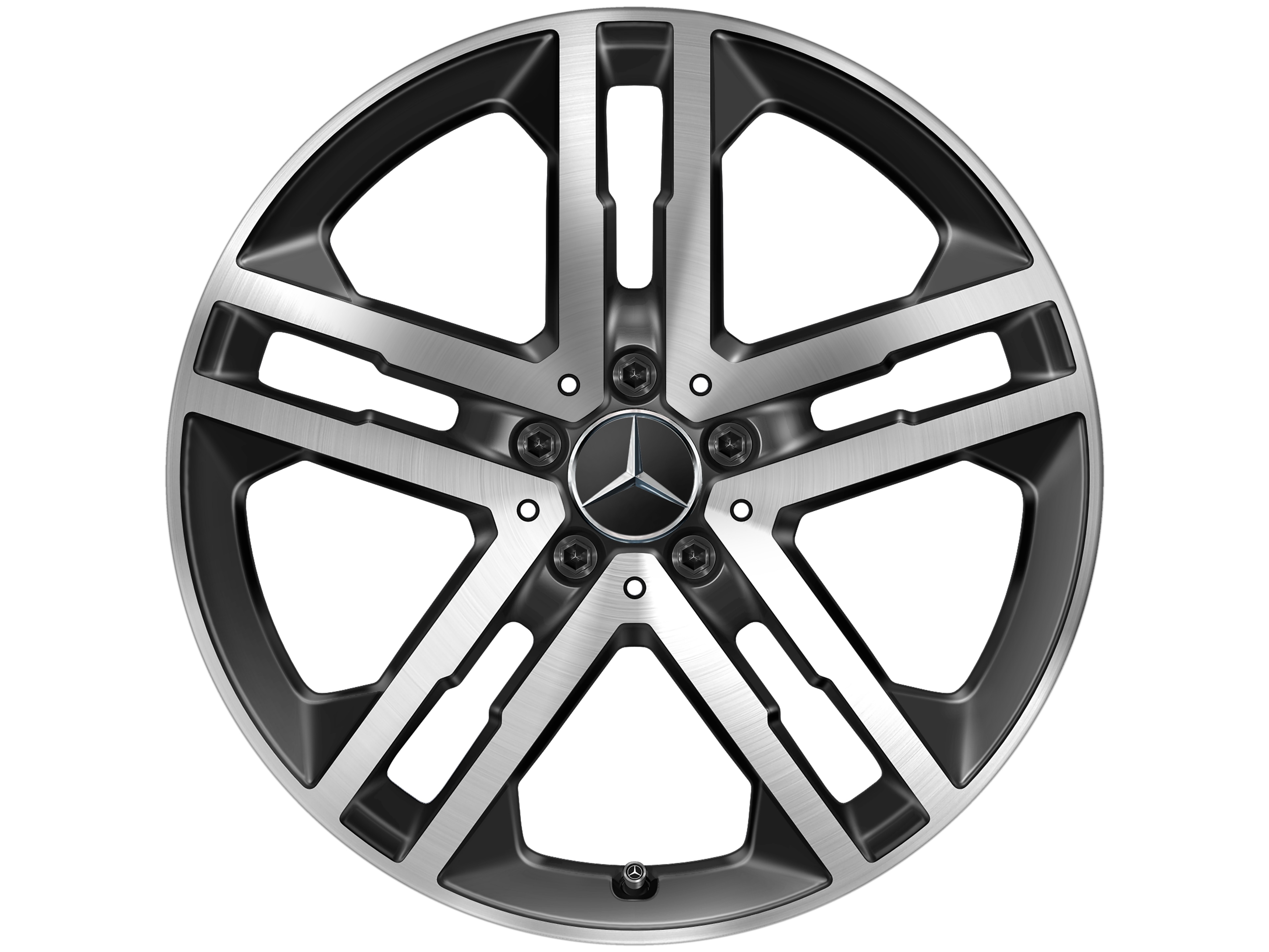5-twin-spoke wheel, 48.3 cm (19-inch), High-sheen finish - 7,5 J x 19 ET 53, black, high-sheen