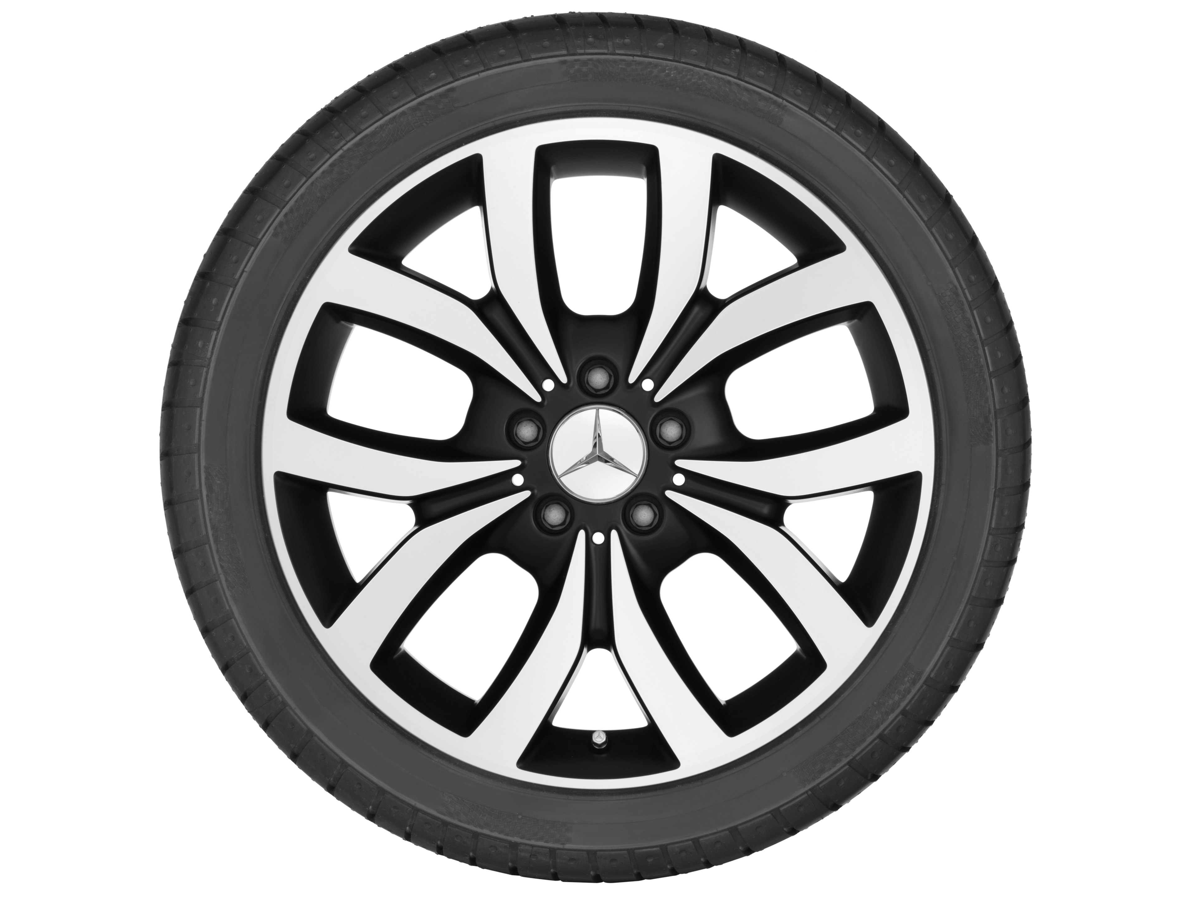5-twin-spoke wheel, 45.7 cm (18-inch), High-sheen finish - 7,5 J x 18 ET 52, matt black, high-sheen